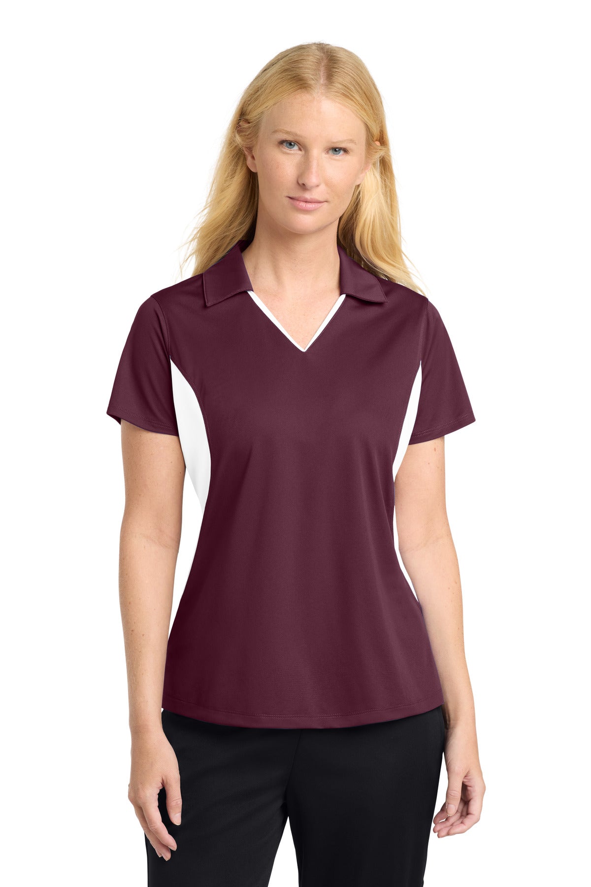Sport-TekÂ® Women's Side Blocked Micropique Sport-WickÂ® Polo. LST655