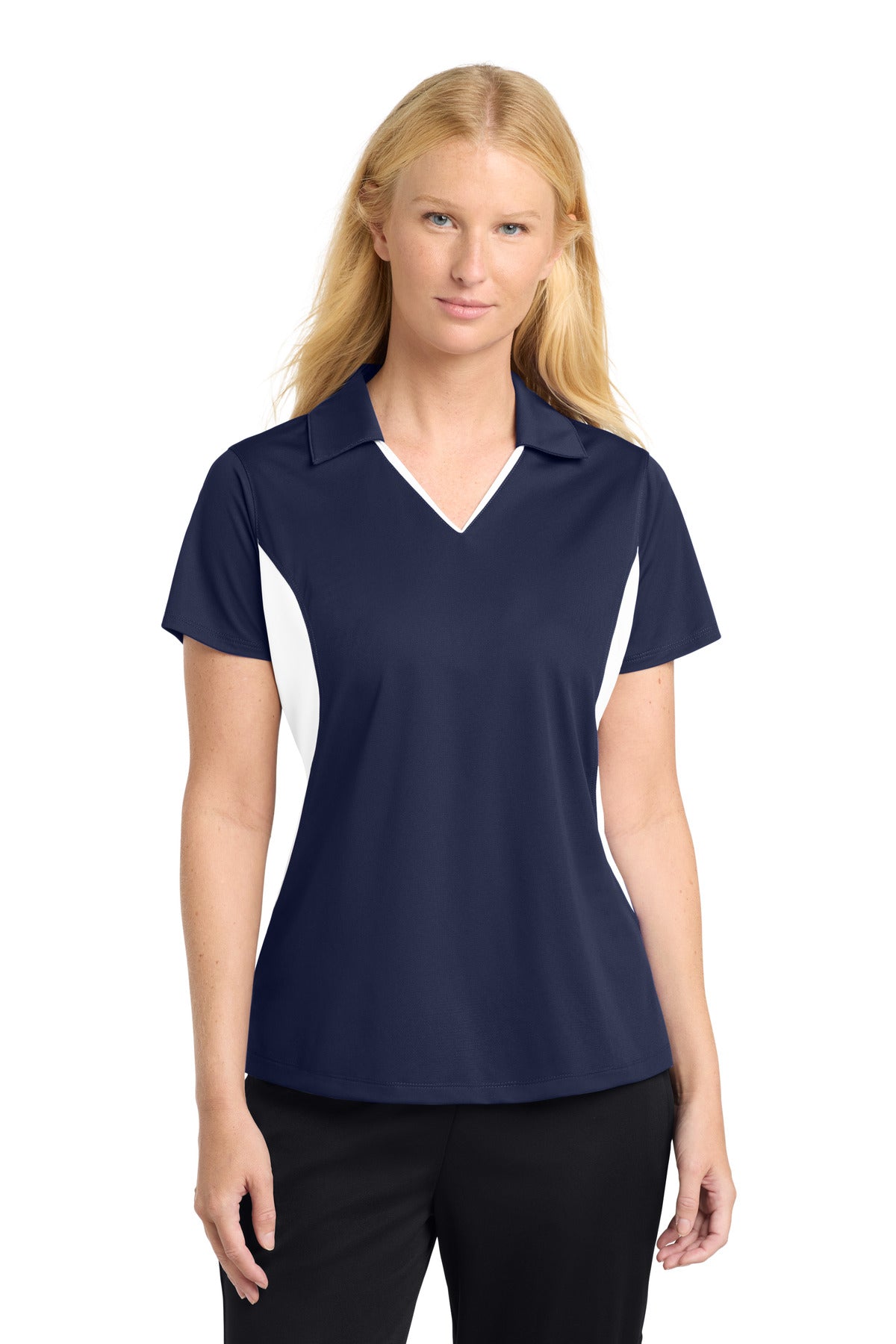 Sport-TekÂ® Women's Side Blocked Micropique Sport-WickÂ® Polo. LST655