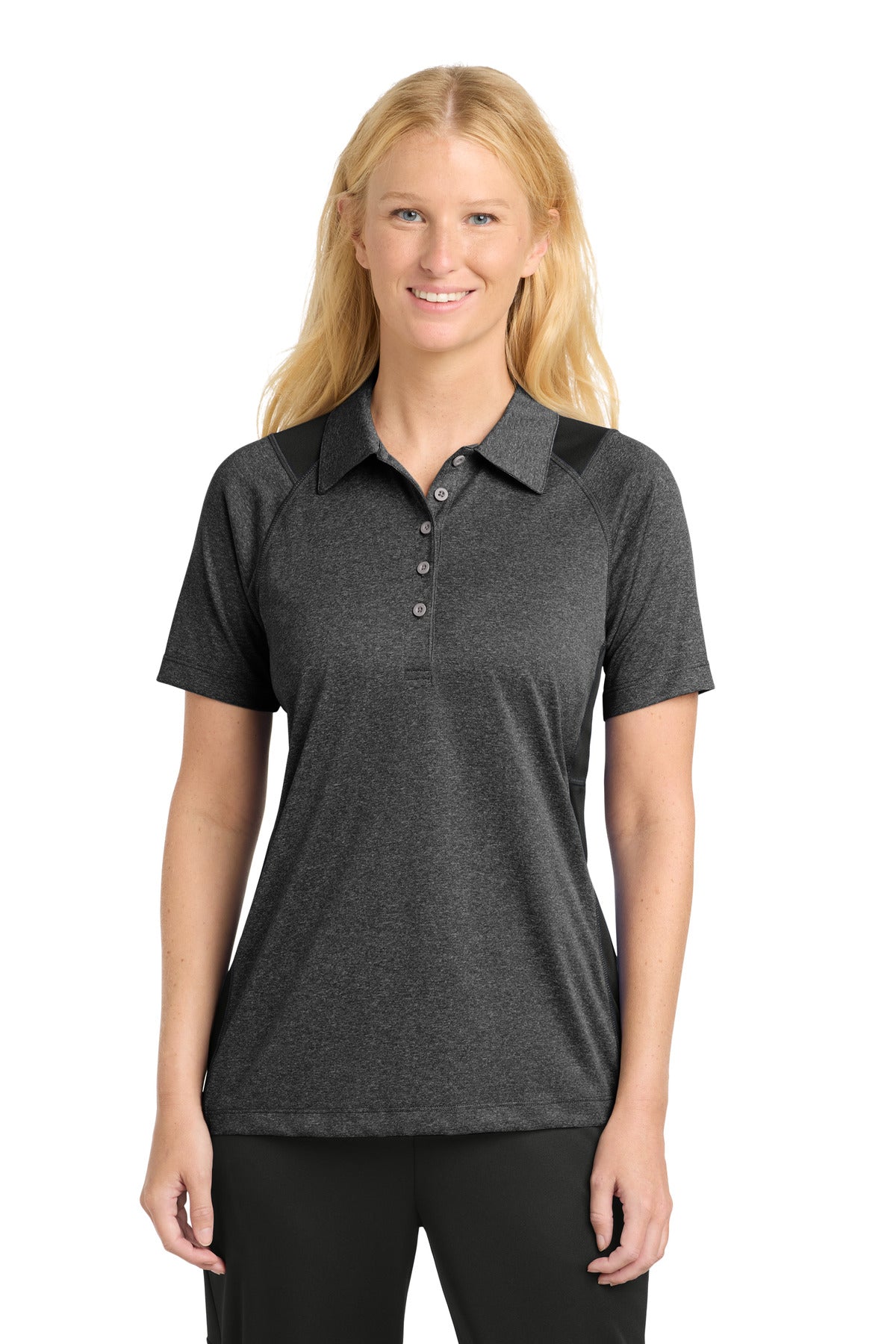 Sport-Tek?? Women's Heather Colorblock ContenderŸ?? Polo. LST665