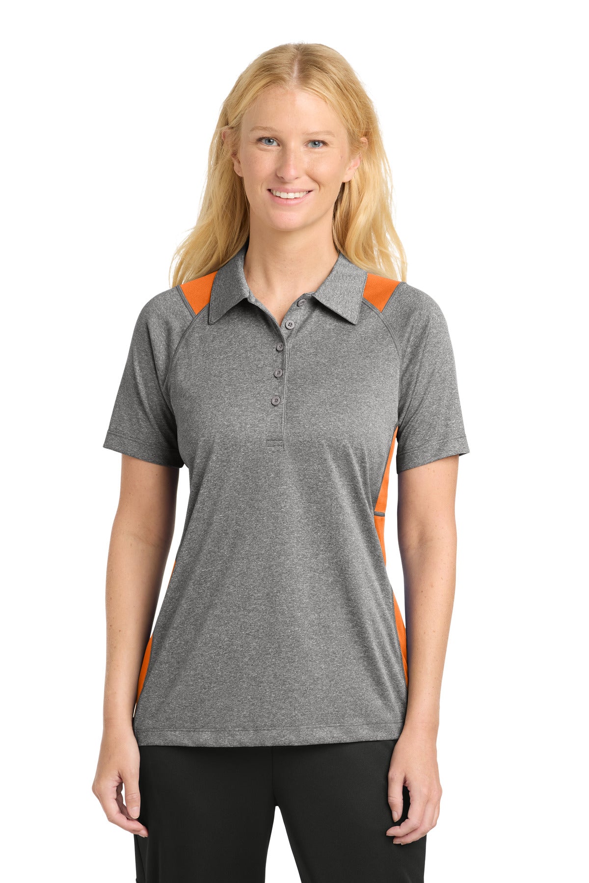 Sport-Tek?? Women's Heather Colorblock ContenderŸ?? Polo. LST665