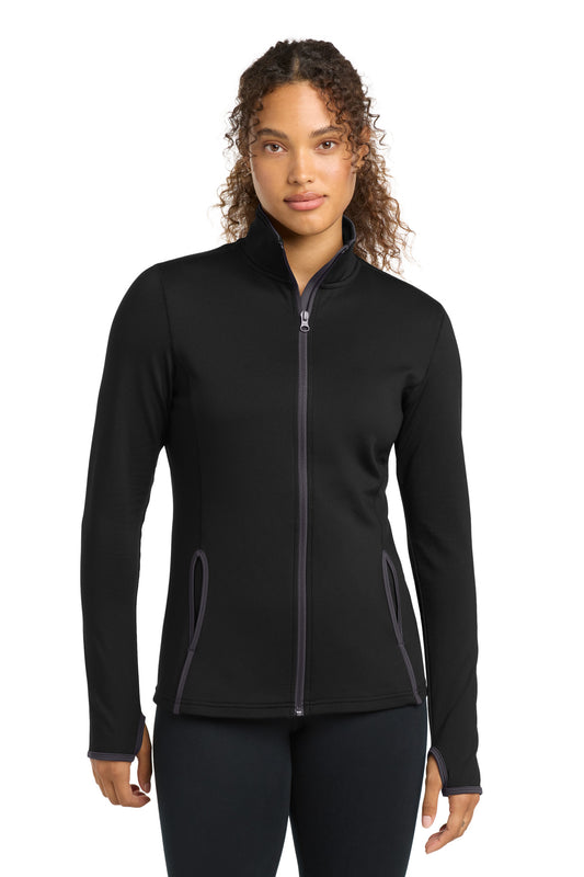 Sport-Tek?? Women's Sport-Wick?? Stretch Contrast Full-Zip Jacket.  LST853