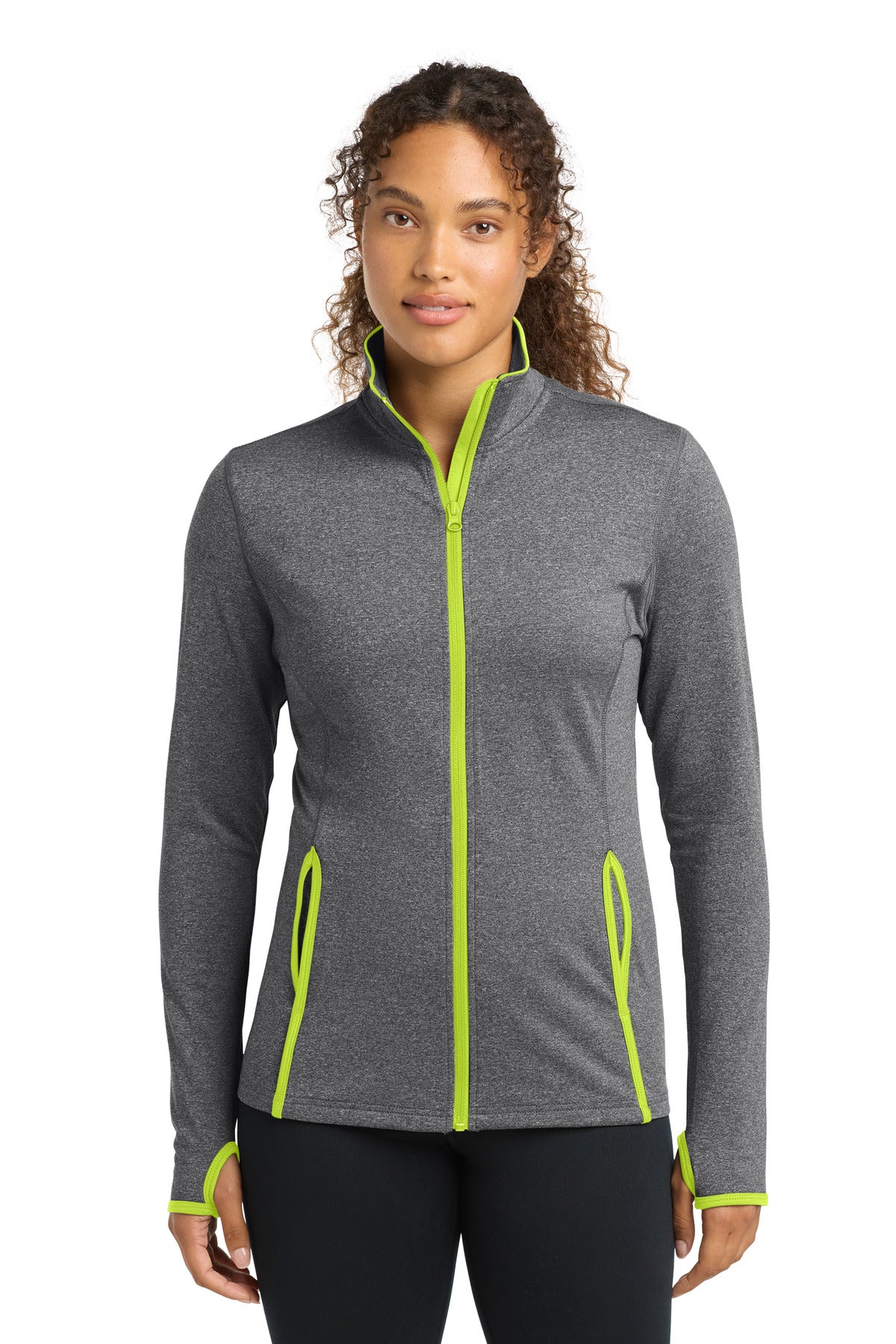 Sport-Tek?? Women's Sport-Wick?? Stretch Contrast Full-Zip Jacket.  LST853