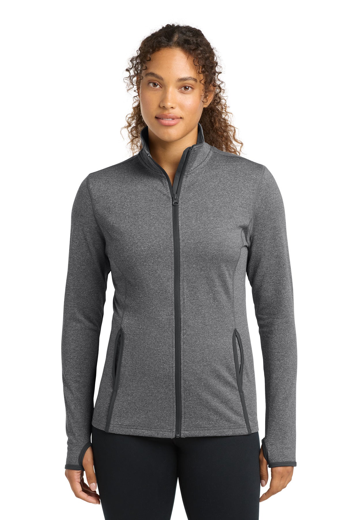 Sport-Tek?? Women's Sport-Wick?? Stretch Contrast Full-Zip Jacket.  LST853