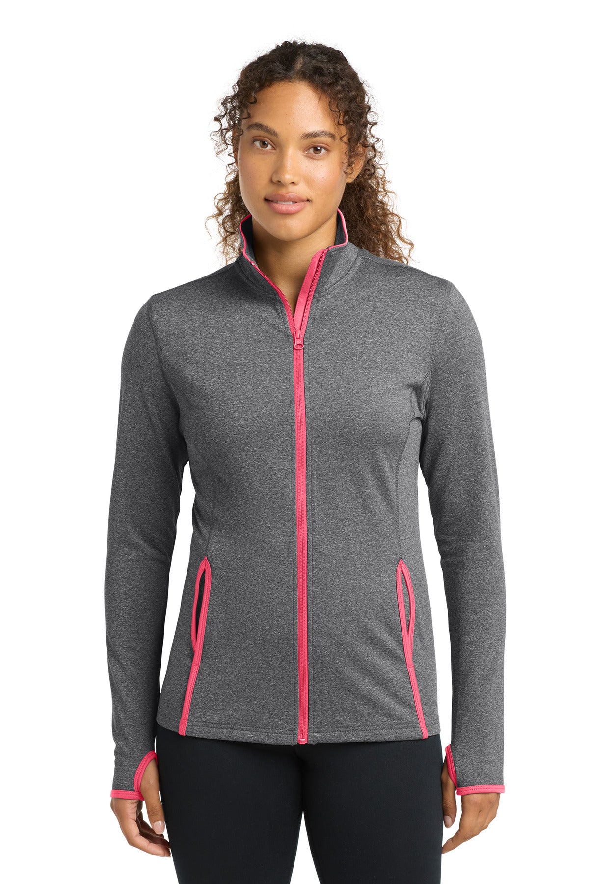 Sport-Tek?? Women's Sport-Wick?? Stretch Contrast Full-Zip Jacket.  LST853