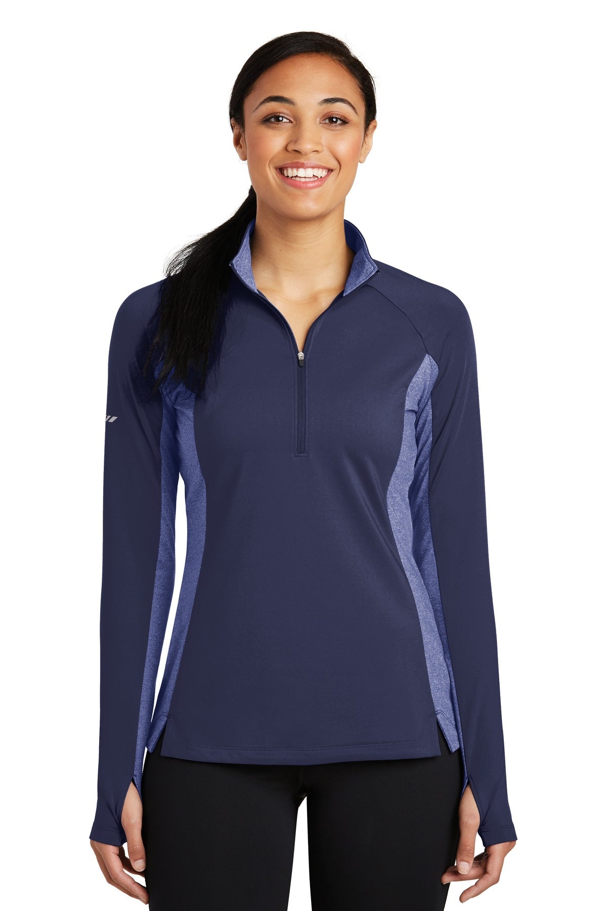 Sport-TekÂ® Women's Sport-WickÂ® Stretch Contrast 1/4-Zip Pullover. LST854