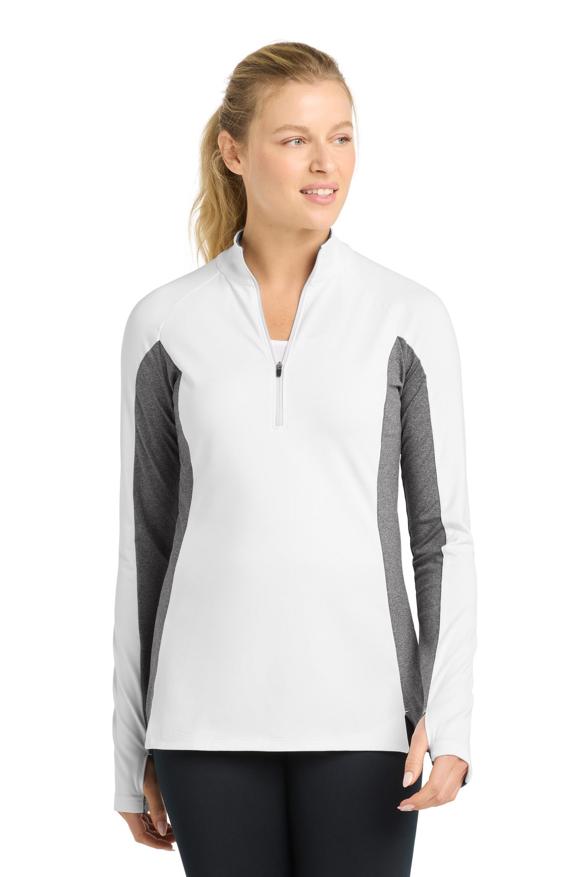 Sport-Tek?? Women's Sport-Wick?? Stretch Contrast 1/4-Zip Pullover. LST854