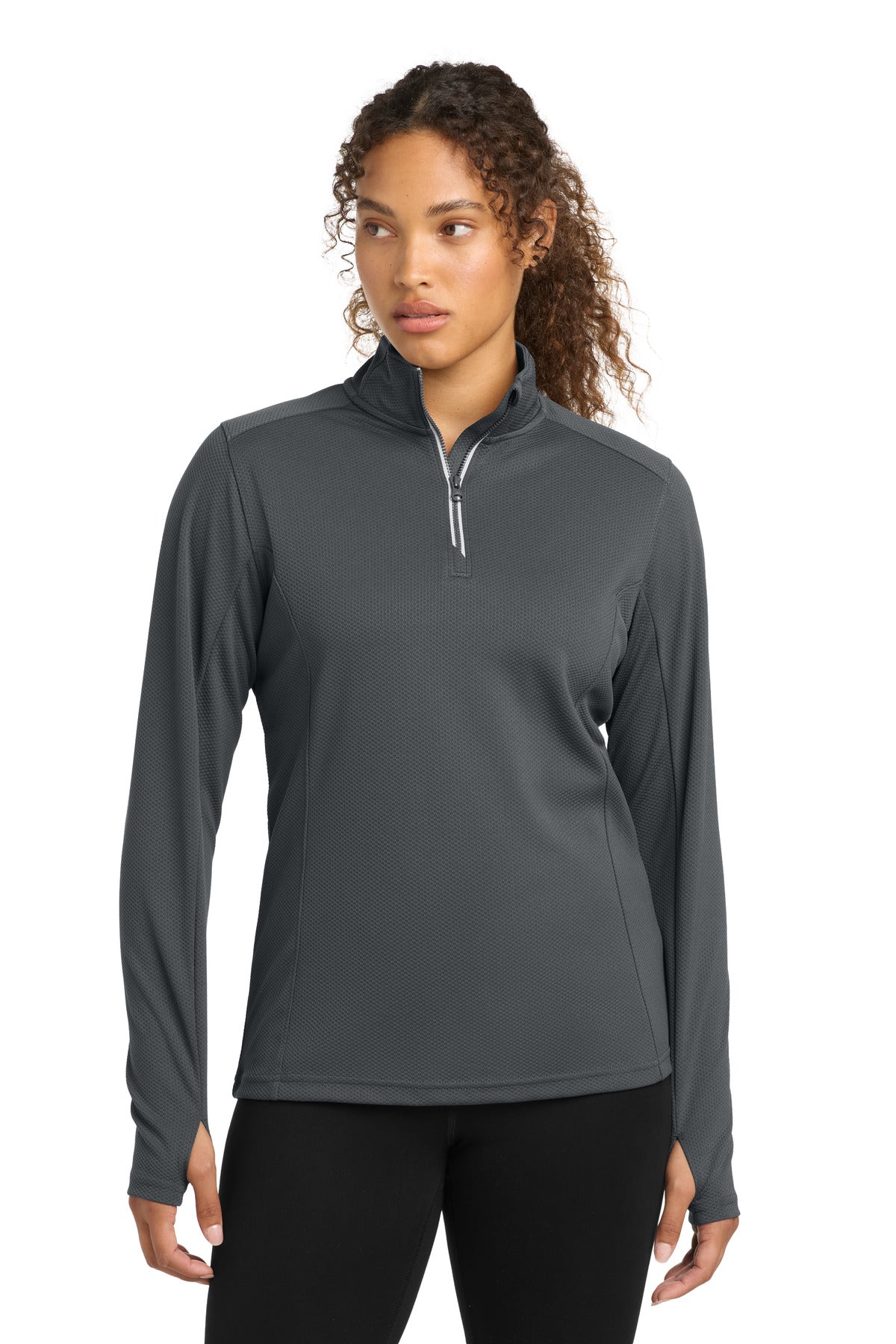 Sport-Tek?? Women's Sport-Wick?? Textured 1/4-Zip Pullover.  LST860