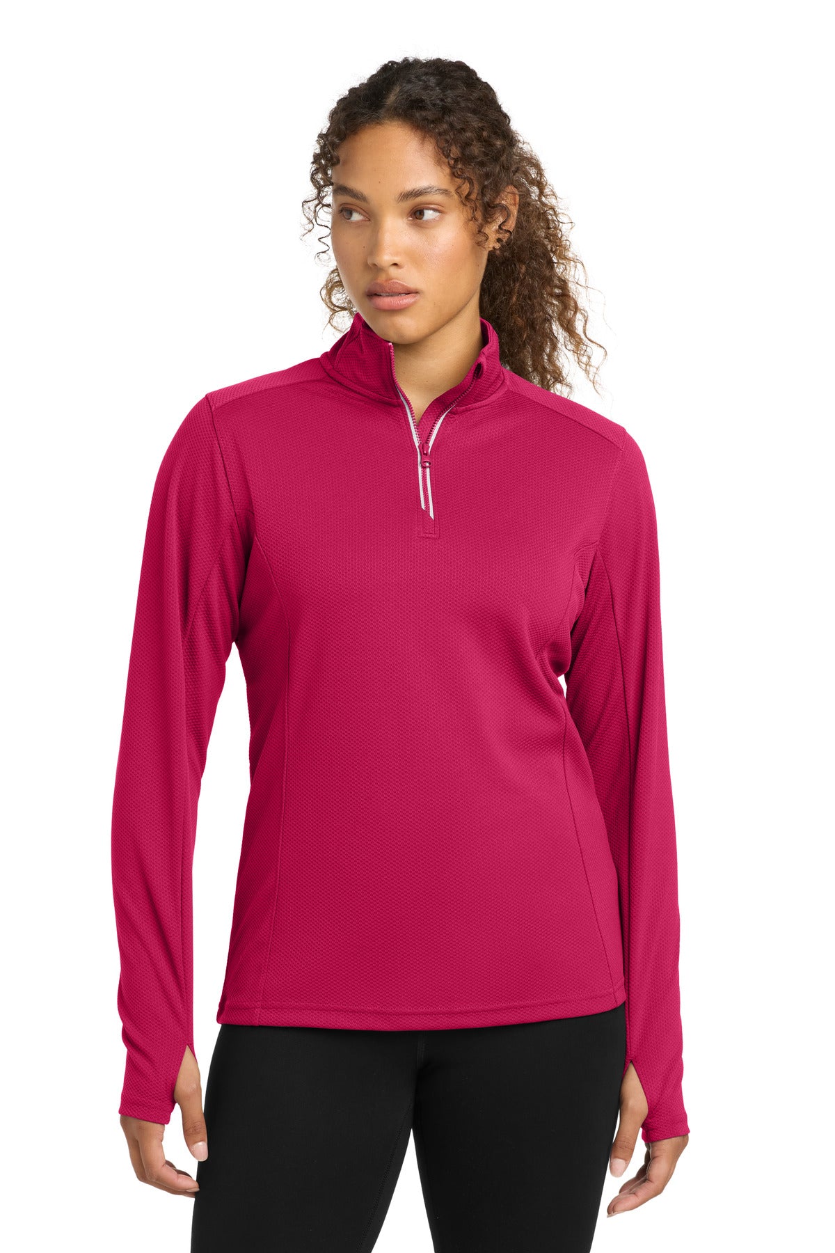 Sport-TekÂ® Women's Sport-WickÂ® Textured 1/4-Zip Pullover.  LST860