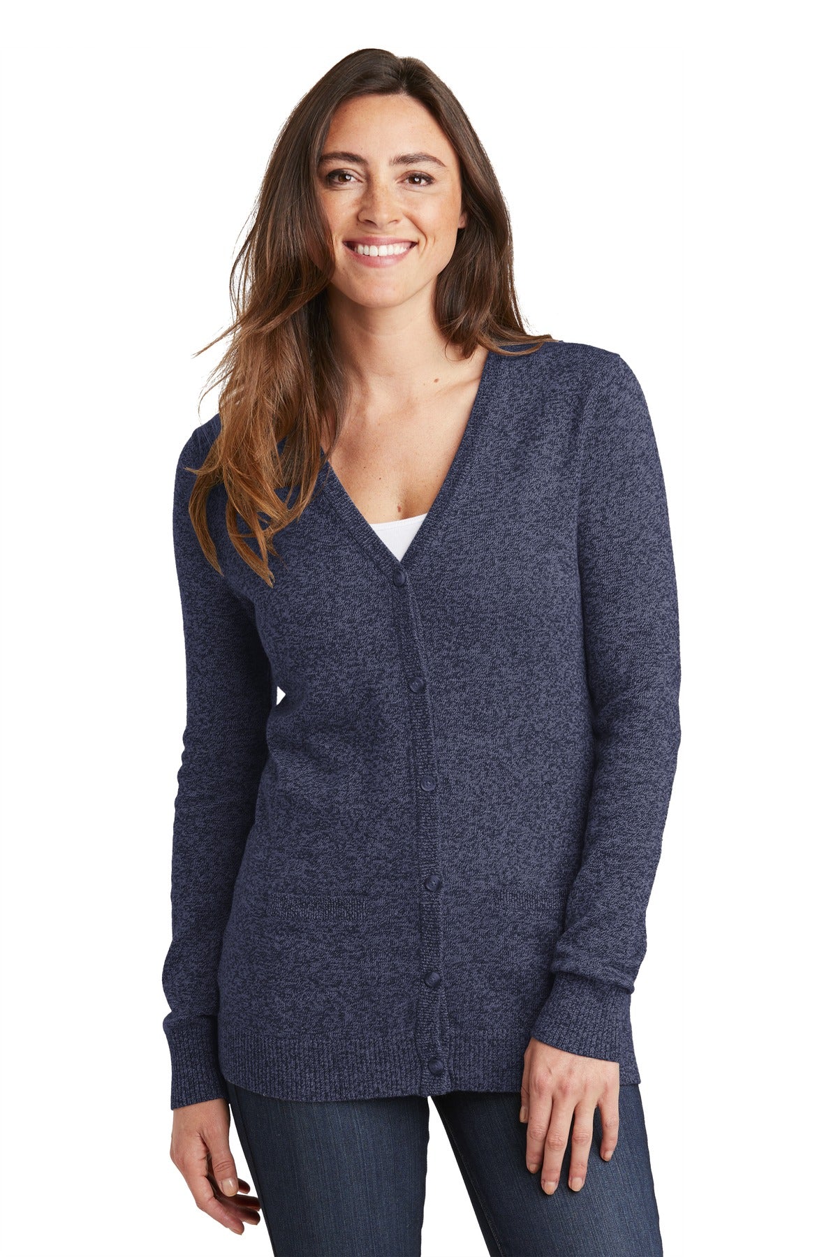 Port Authority ? Women's Marled Cardigan Sweater. LSW415