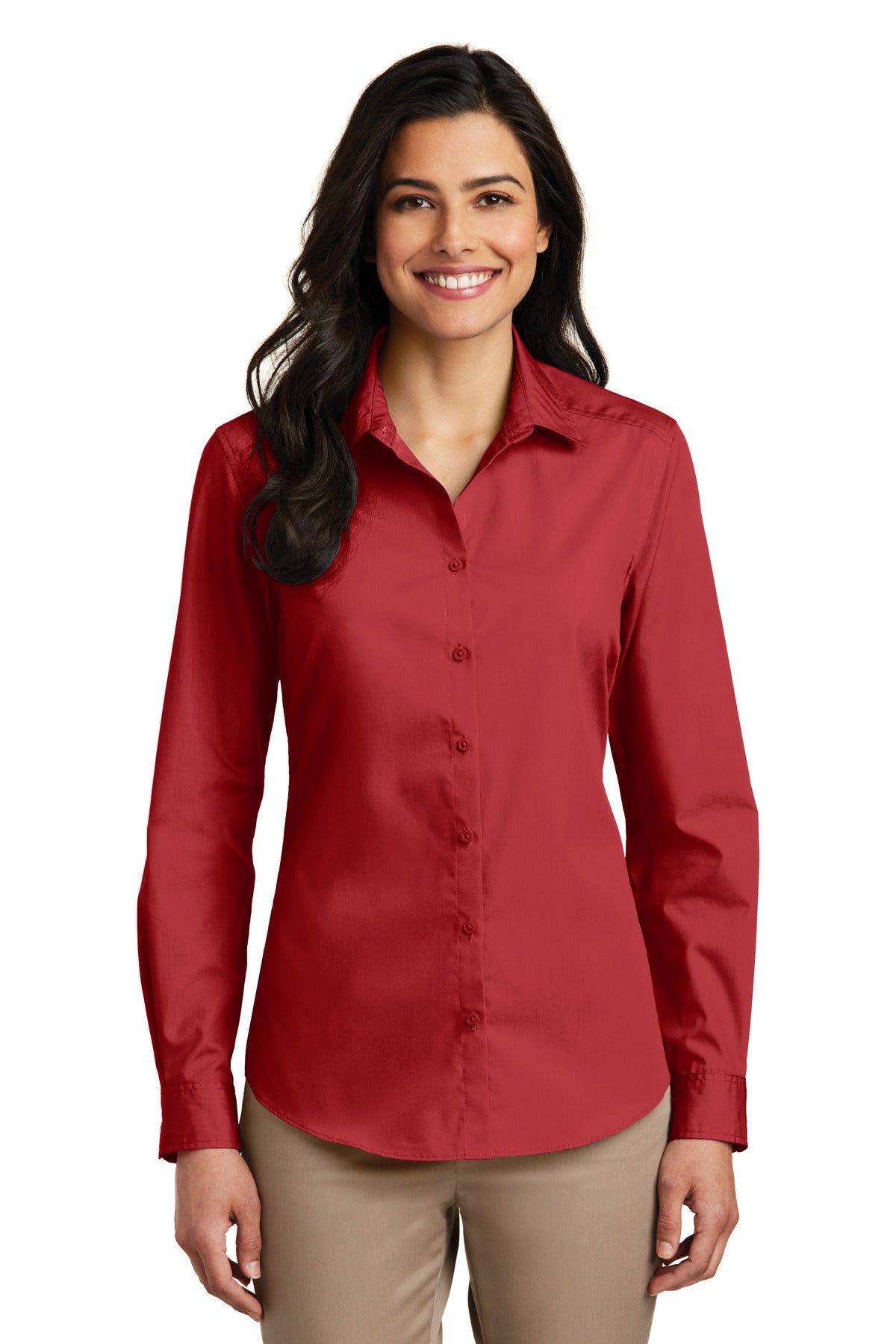 Port Authority? Women's Long Sleeve Carefree Poplin Shirt. LW100