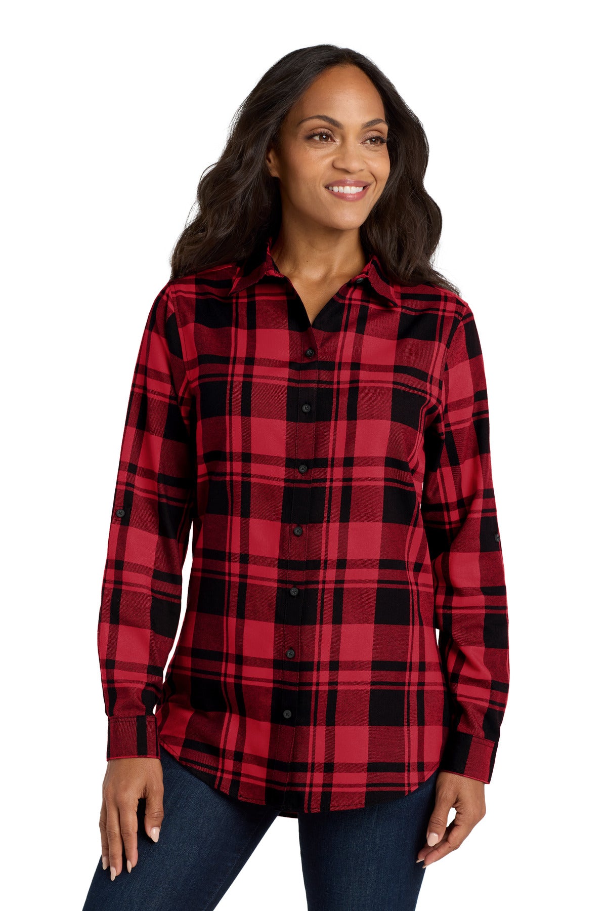 Port AuthorityÂ® Women's Plaid Flannel Tunic . LW668