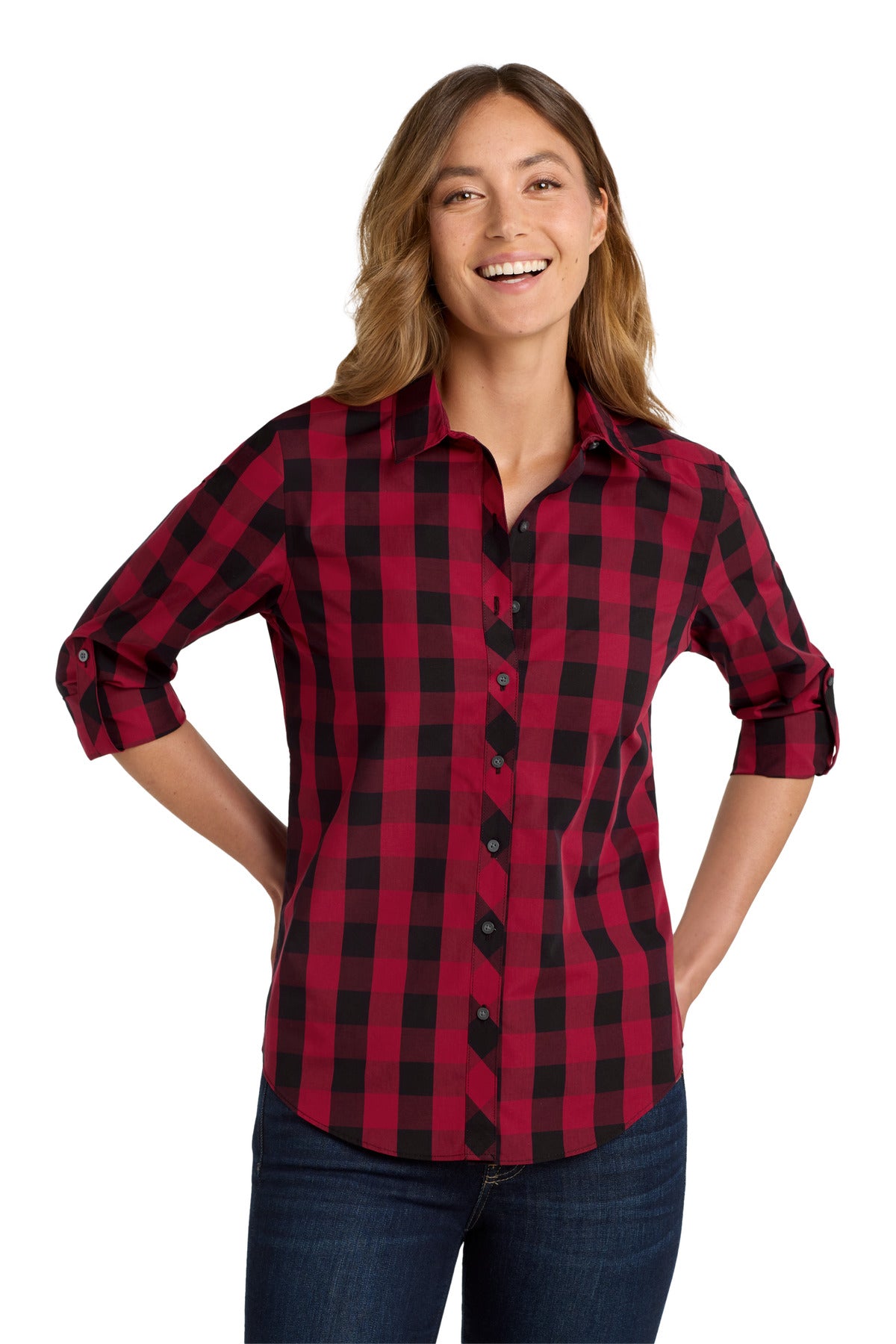 Port AuthorityÂ® Women's Everyday Plaid Shirt. LW670