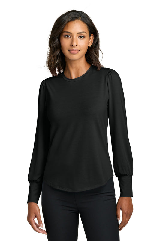 Mercer+MettleÂ® Women's Stretch Jersey Long Sleeve Blouson Top MM1019