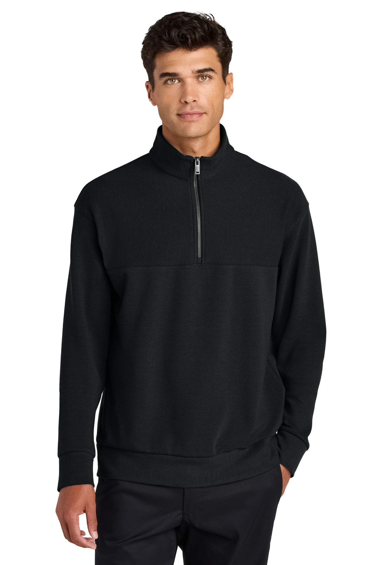 Mercer+MettleÂ® Linear Texture 1/4-Zip MM3040