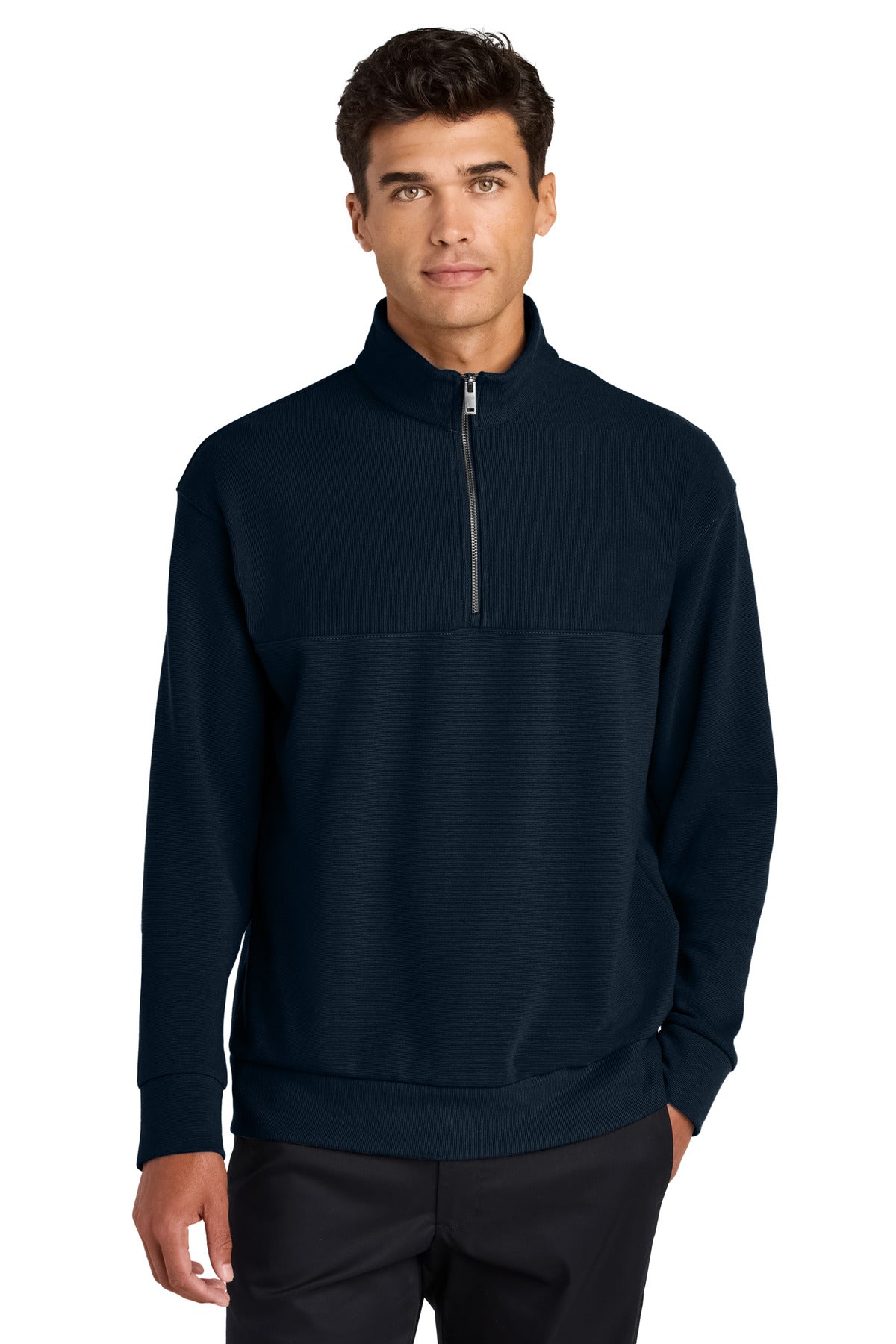 Mercer+MettleÂ® Linear Texture 1/4-Zip MM3040