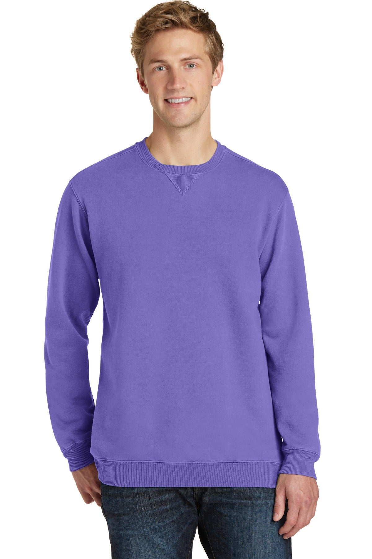Port & Coâ„¢ Beach WashÂ® Garment-Dyed Crewneck Sweatshirt PC098