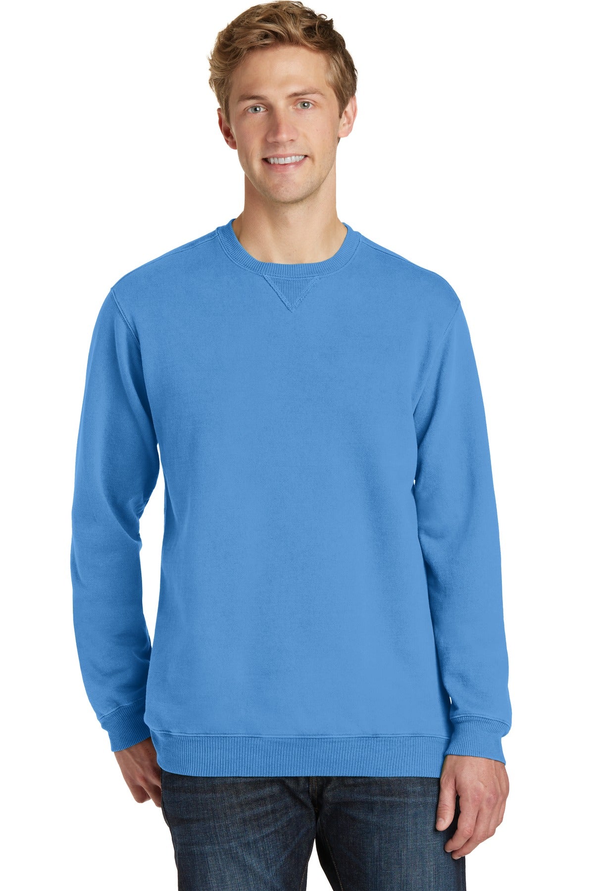Port & Coâ„¢ Beach WashÂ® Garment-Dyed Crewneck Sweatshirt PC098