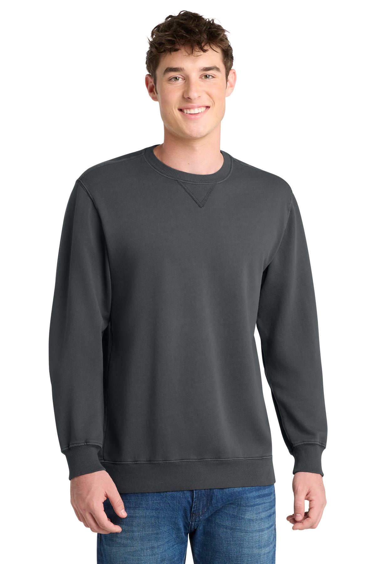 Port & Coƒ?› Beach Wash?? Garment-Dyed Crewneck Sweatshirt PC098