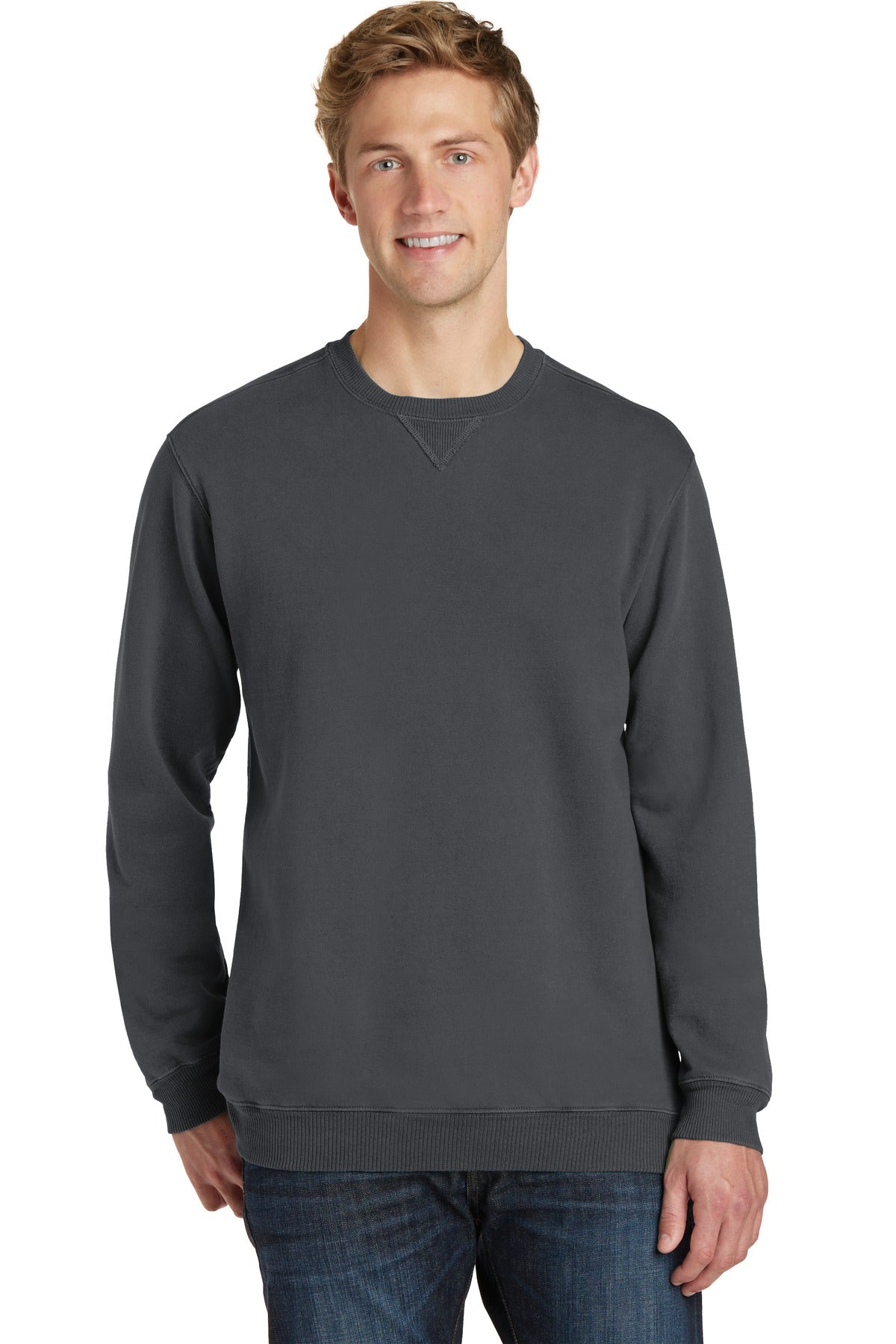 Port & Coâ„¢ Beach WashÂ® Garment-Dyed Crewneck Sweatshirt PC098