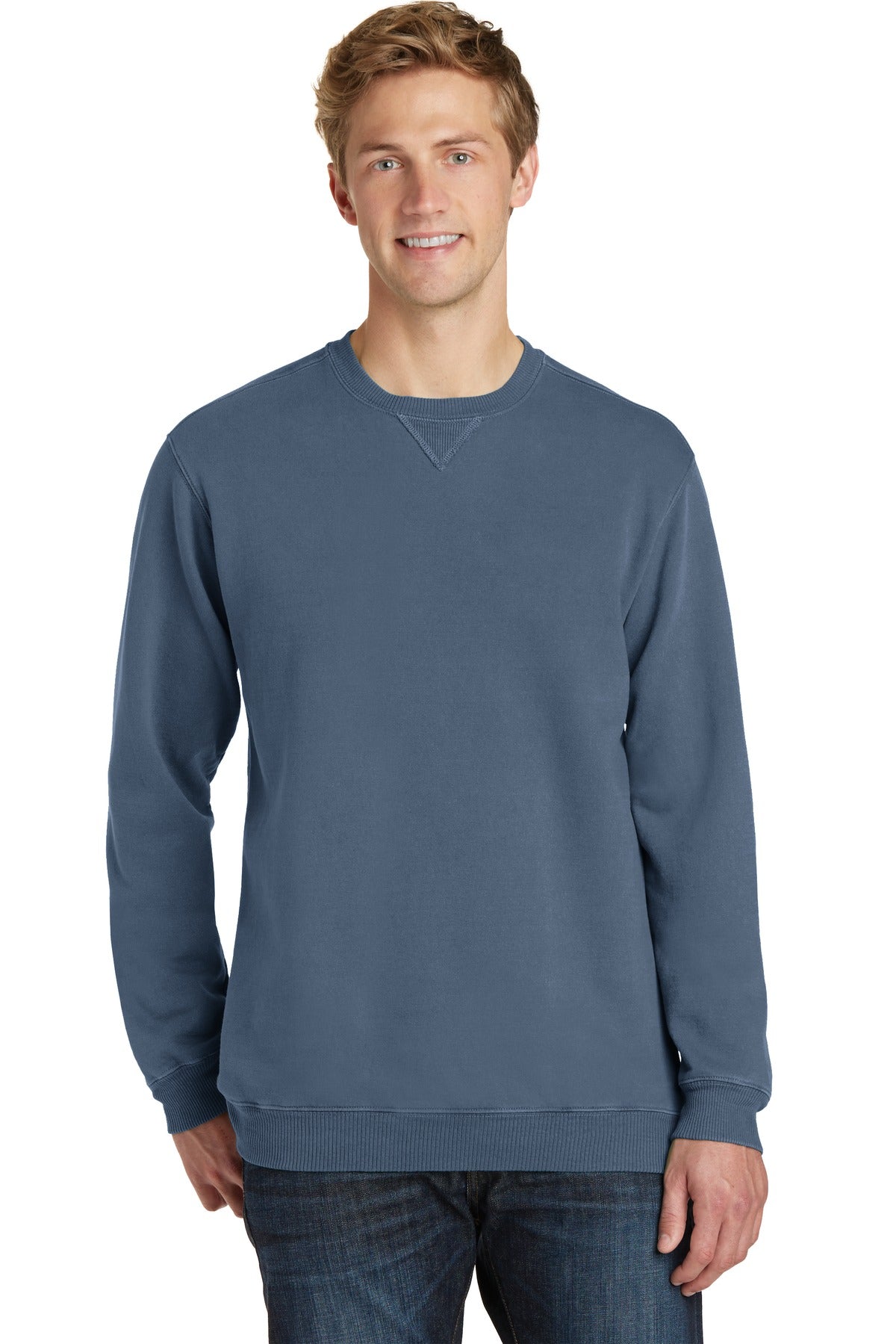 Port & Coâ„¢ Beach WashÂ® Garment-Dyed Crewneck Sweatshirt PC098