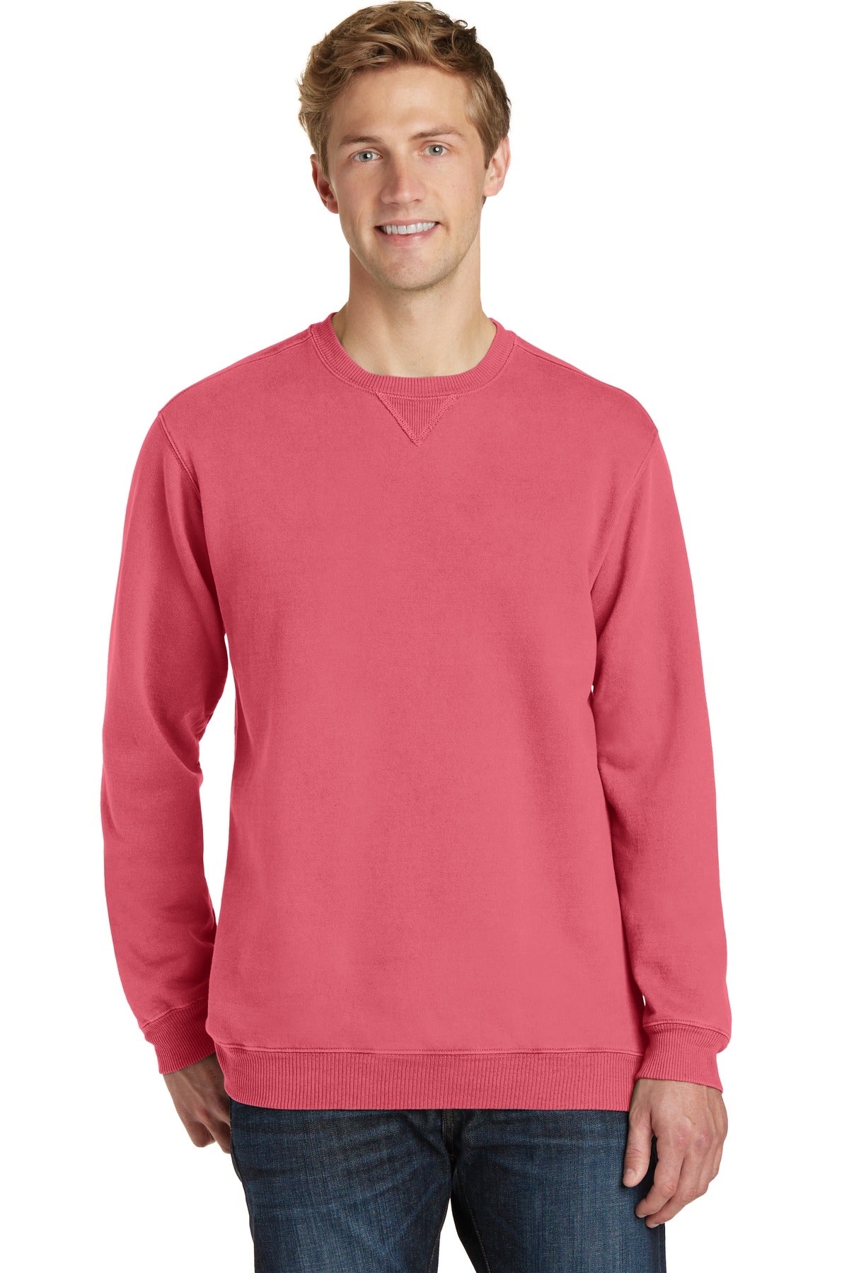 Port & Coâ„¢ Beach WashÂ® Garment-Dyed Crewneck Sweatshirt PC098