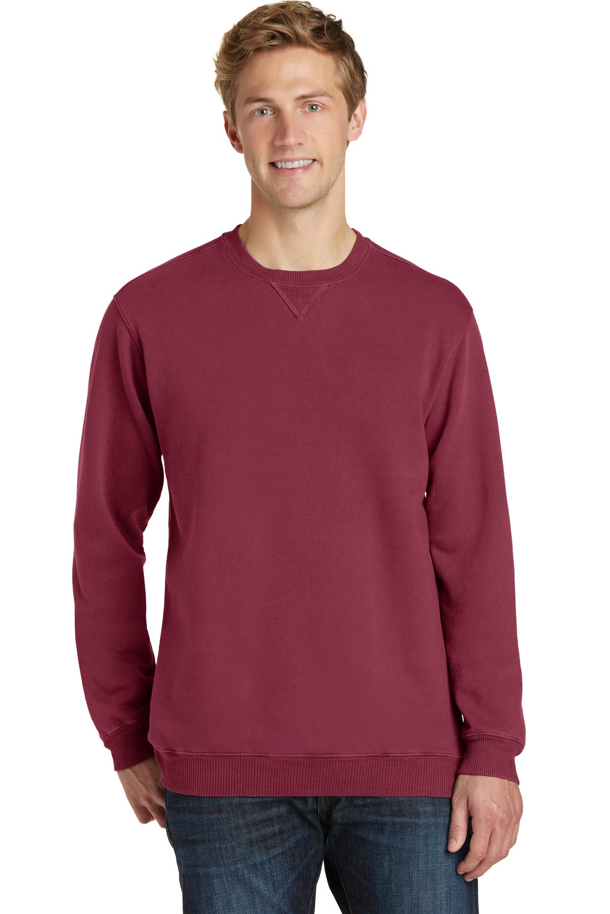 Port & Coâ„¢ Beach WashÂ® Garment-Dyed Crewneck Sweatshirt PC098
