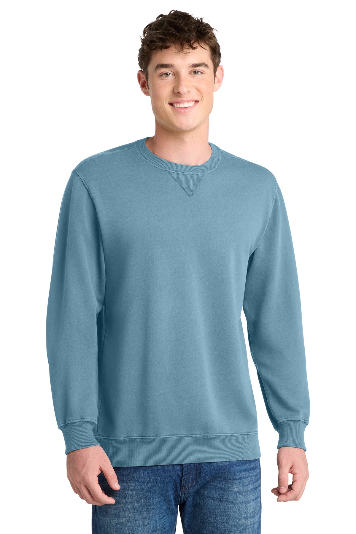 Port & Coƒ?› Beach Wash?? Garment-Dyed Crewneck Sweatshirt PC098