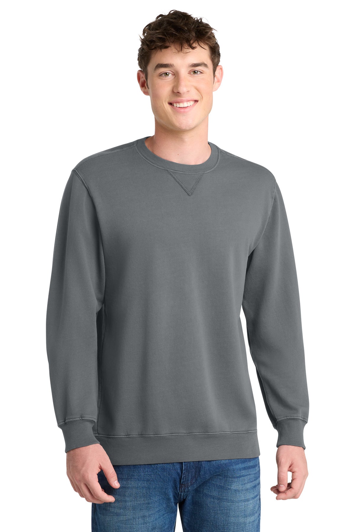 Port & Coƒ?› Beach Wash?? Garment-Dyed Crewneck Sweatshirt PC098