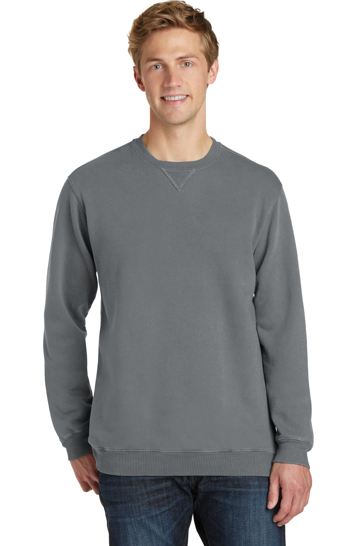 Port & Coâ„¢ Beach WashÂ® Garment-Dyed Crewneck Sweatshirt PC098