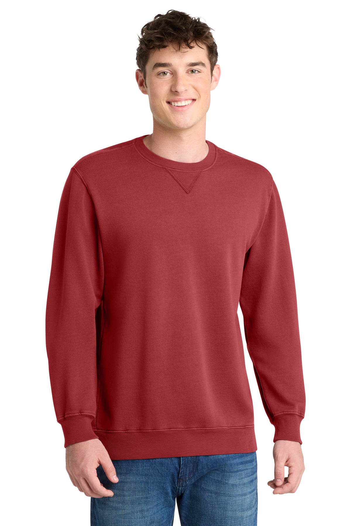Port & Coƒ?› Beach Wash?? Garment-Dyed Crewneck Sweatshirt PC098