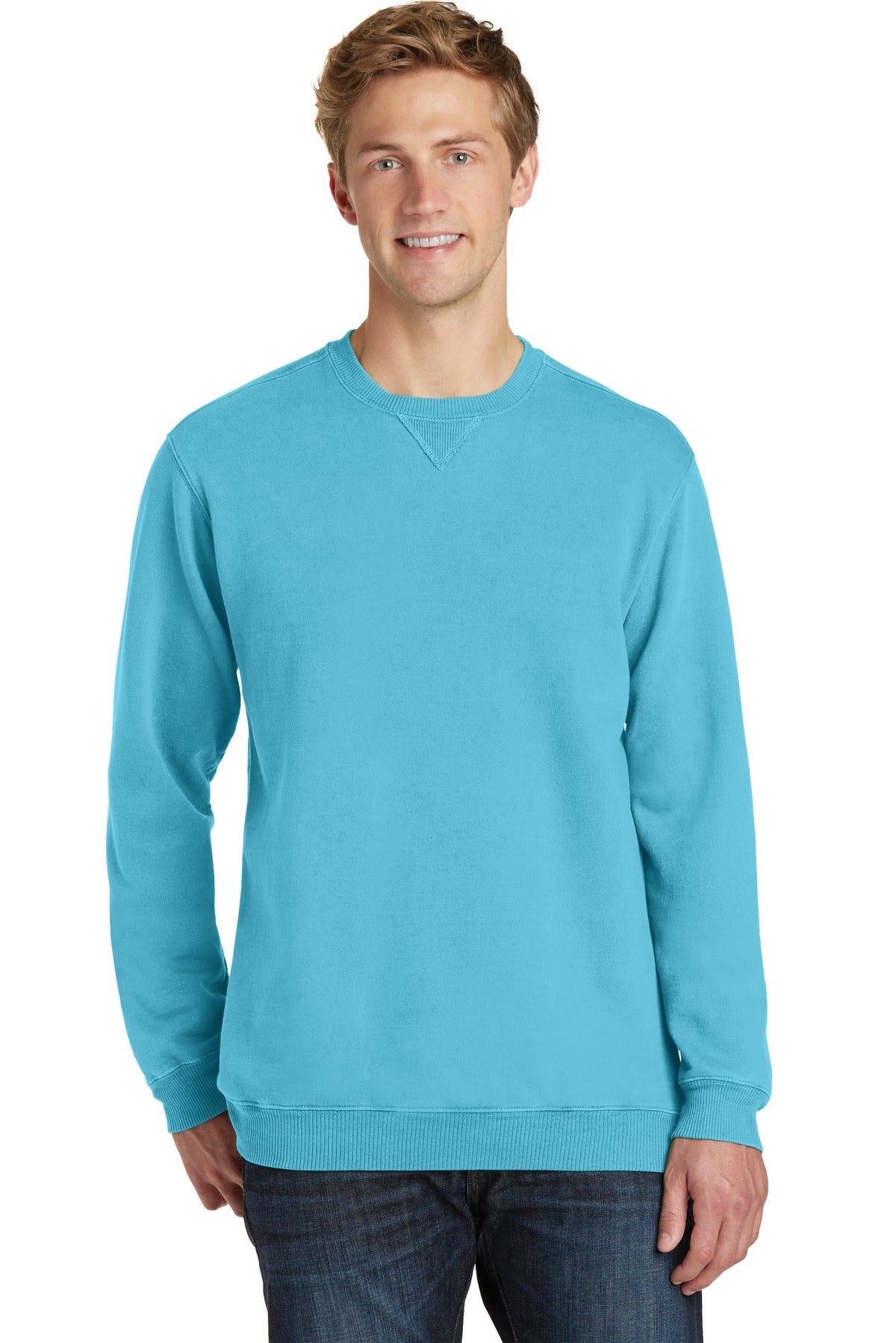 Port & Coâ„¢ Beach WashÂ® Garment-Dyed Crewneck Sweatshirt PC098