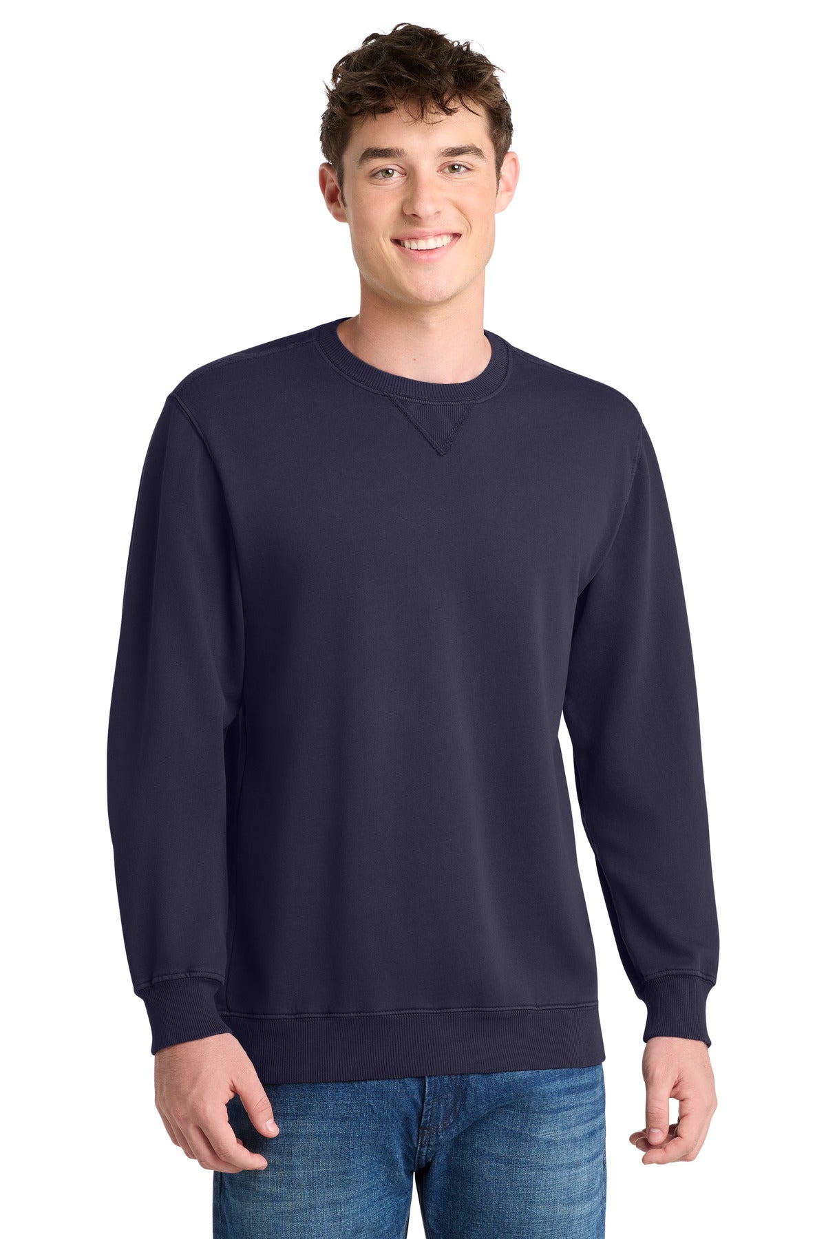 Port & Coƒ?› Beach Wash?? Garment-Dyed Crewneck Sweatshirt PC098