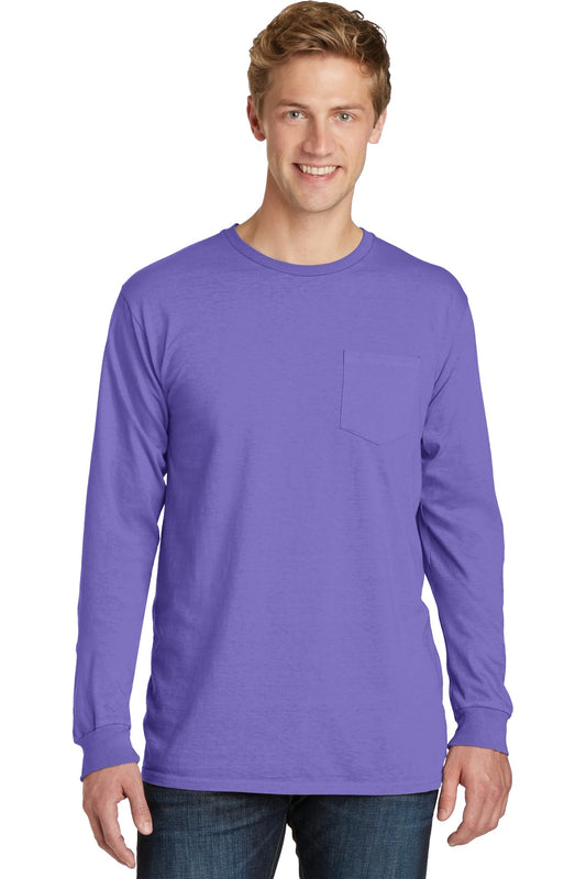 Port & Company? Beach Wash? Garment-Dyed Long Sleeve Pocket Tee  PC099LSP
