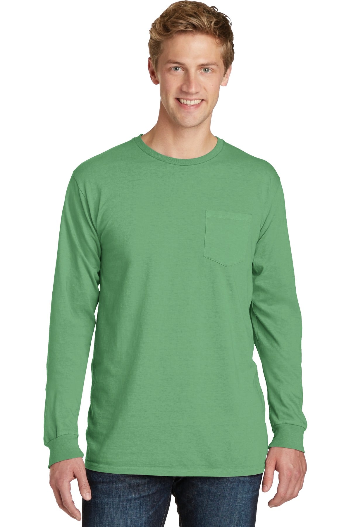 Port & Company? Beach Wash? Garment-Dyed Long Sleeve Pocket Tee  PC099LSP