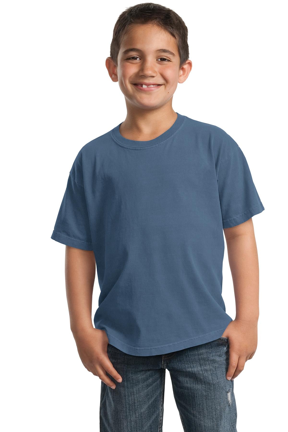 Port & Coâ„¢ Youth Beach WashÂ® Garment-Dyed Tee. PC099Y