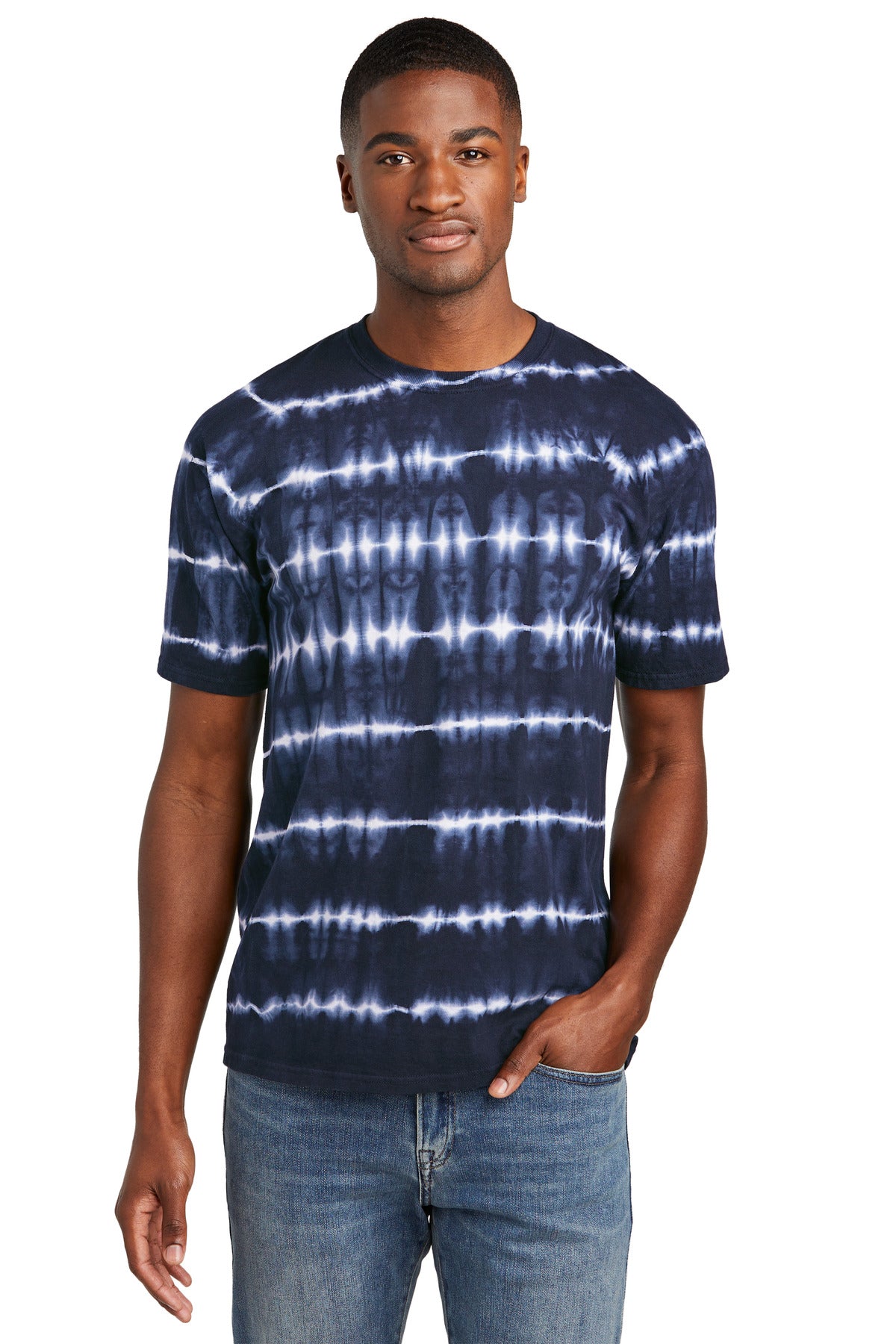 Port & Coâ„¢ Allover Stripe Tie-Dye Tee PC142