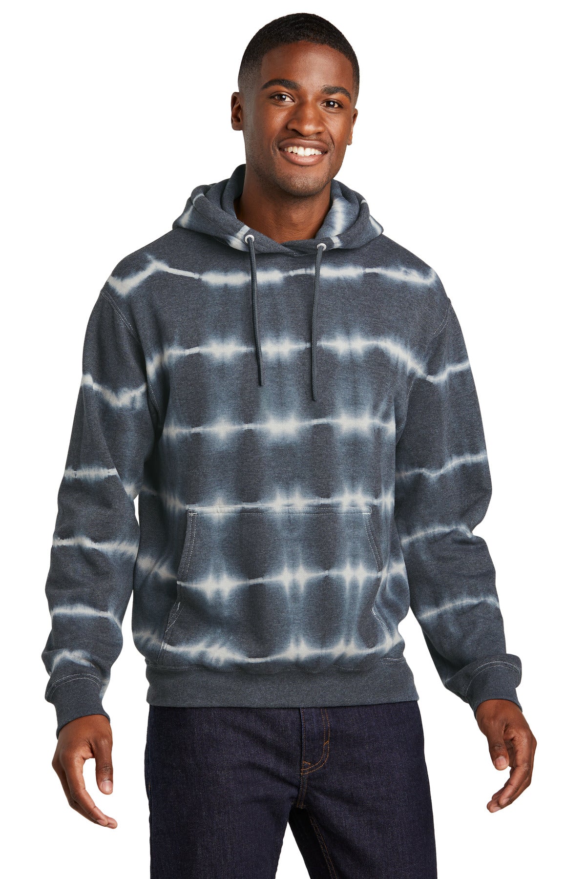 Port & Coâ„¢ Allover Stripe Tie-Dye Fleece PC143