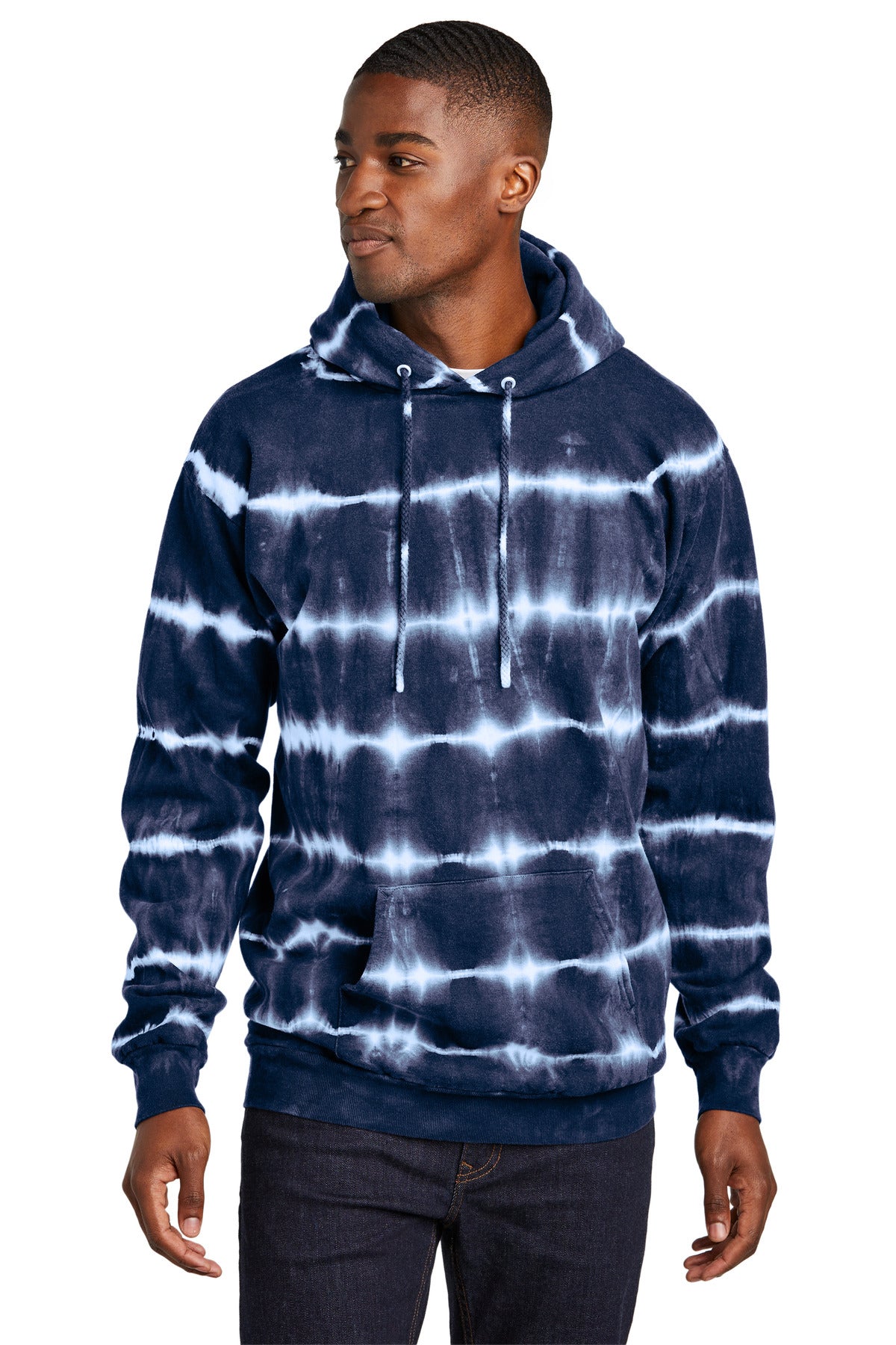 Port & Coâ„¢ Allover Stripe Tie-Dye Fleece PC143