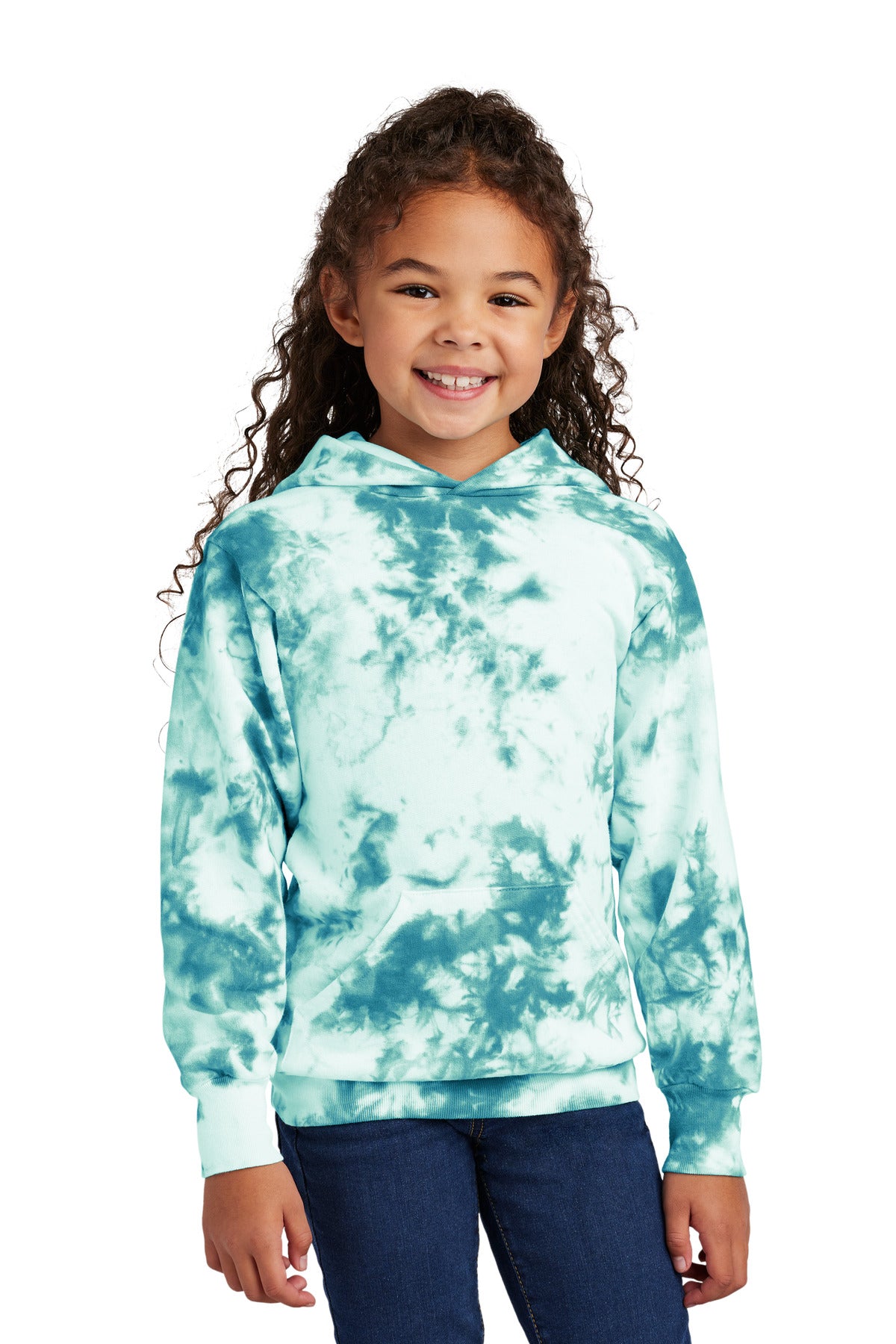 Port & Coƒ?› Youth Crystal Tie-Dye Pullover Hoodie PC144Y