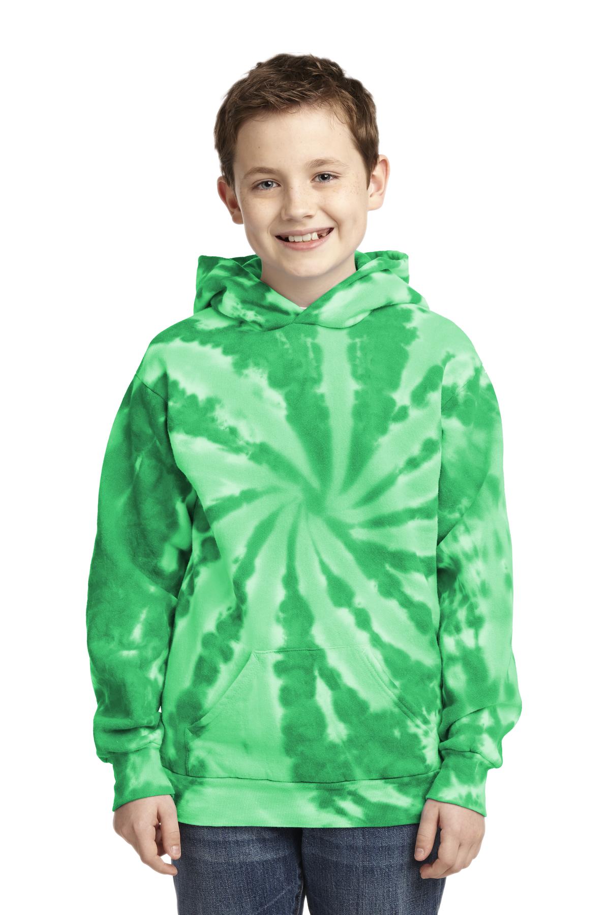 Port & Coâ„¢ Youth Tie-Dye Pullover Hooded Sweatshirt. PC146Y
