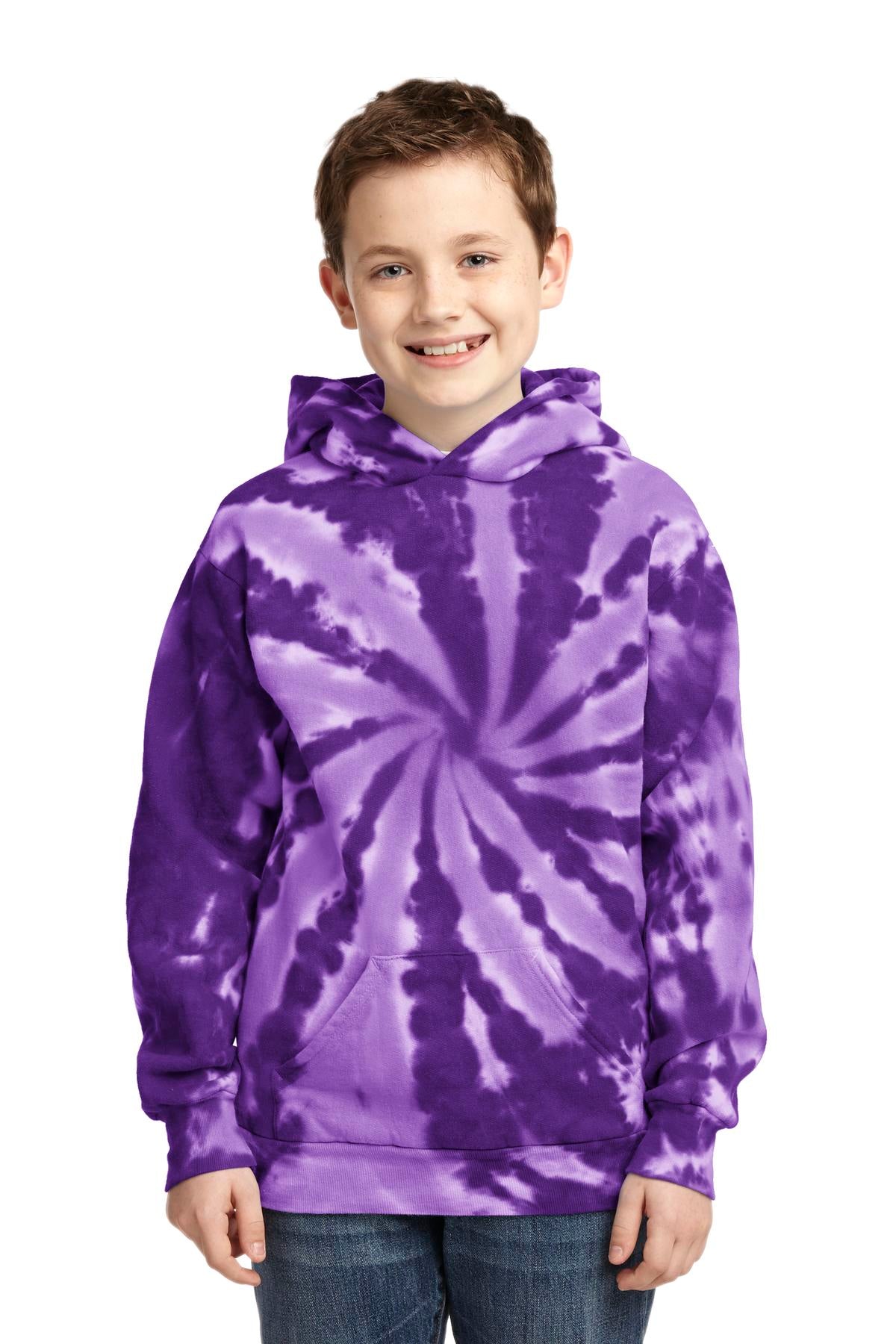 Port & Coâ„¢ Youth Tie-Dye Pullover Hooded Sweatshirt. PC146Y