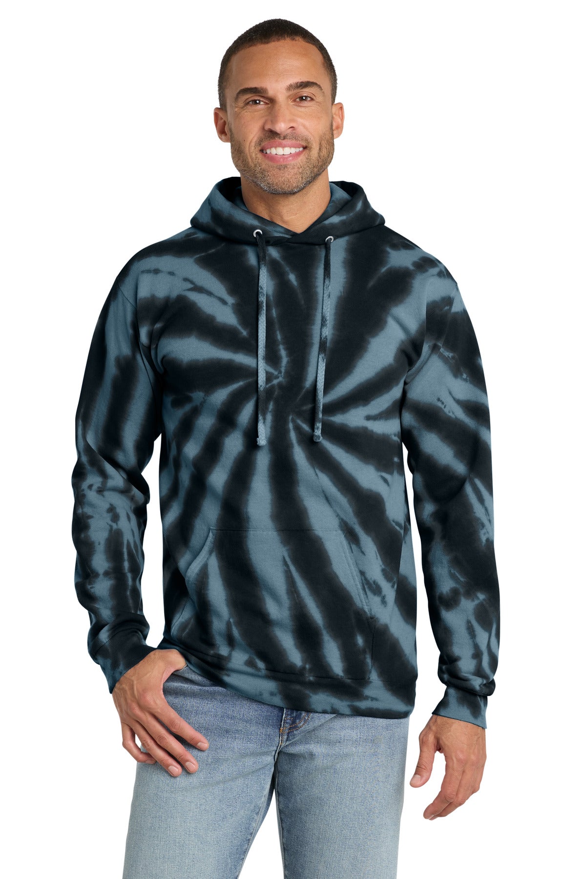 Port & Coƒ?› Tie-Dye Pullover Hooded Sweatshirt. PC146