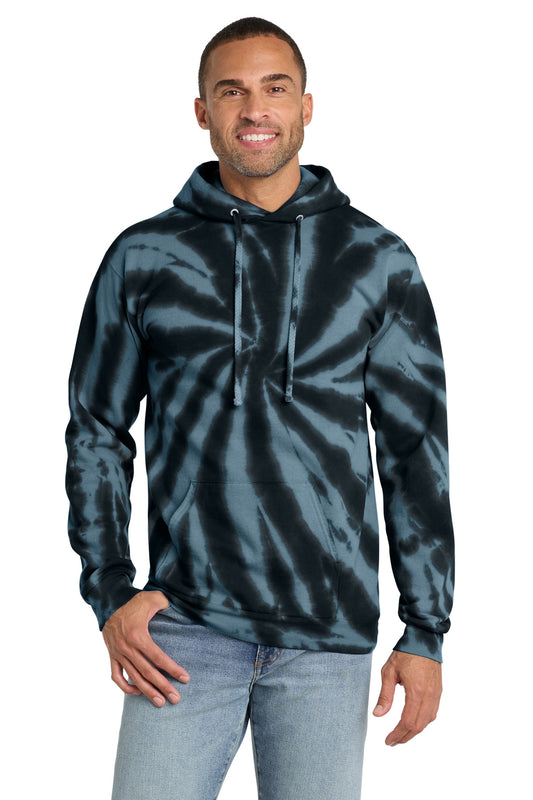 Port & Coƒ?› Tie-Dye Pullover Hooded Sweatshirt. PC146