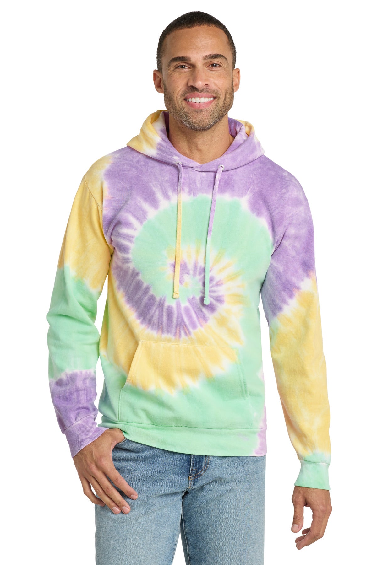 Port & Coâ„¢ Tie-Dye Pullover Hooded Sweatshirt. PC146