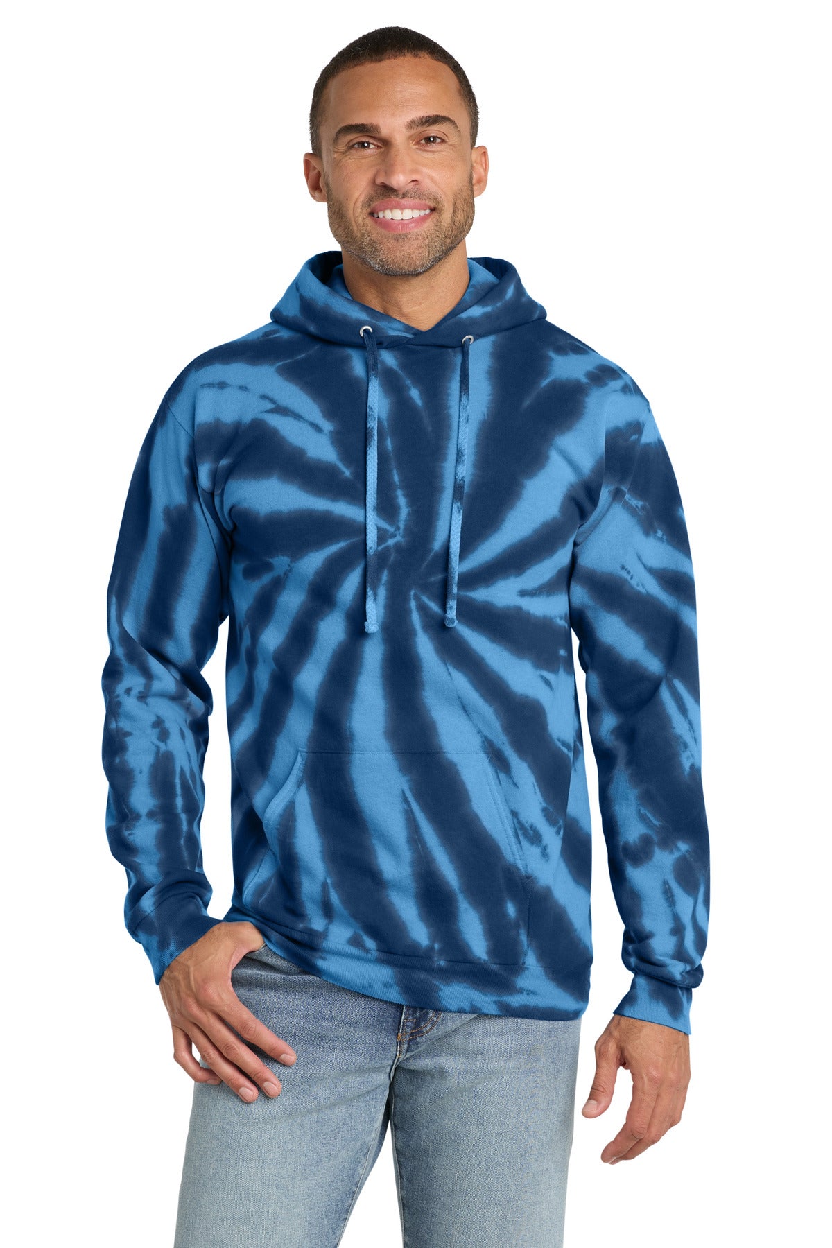 Port & Coƒ?› Tie-Dye Pullover Hooded Sweatshirt. PC146