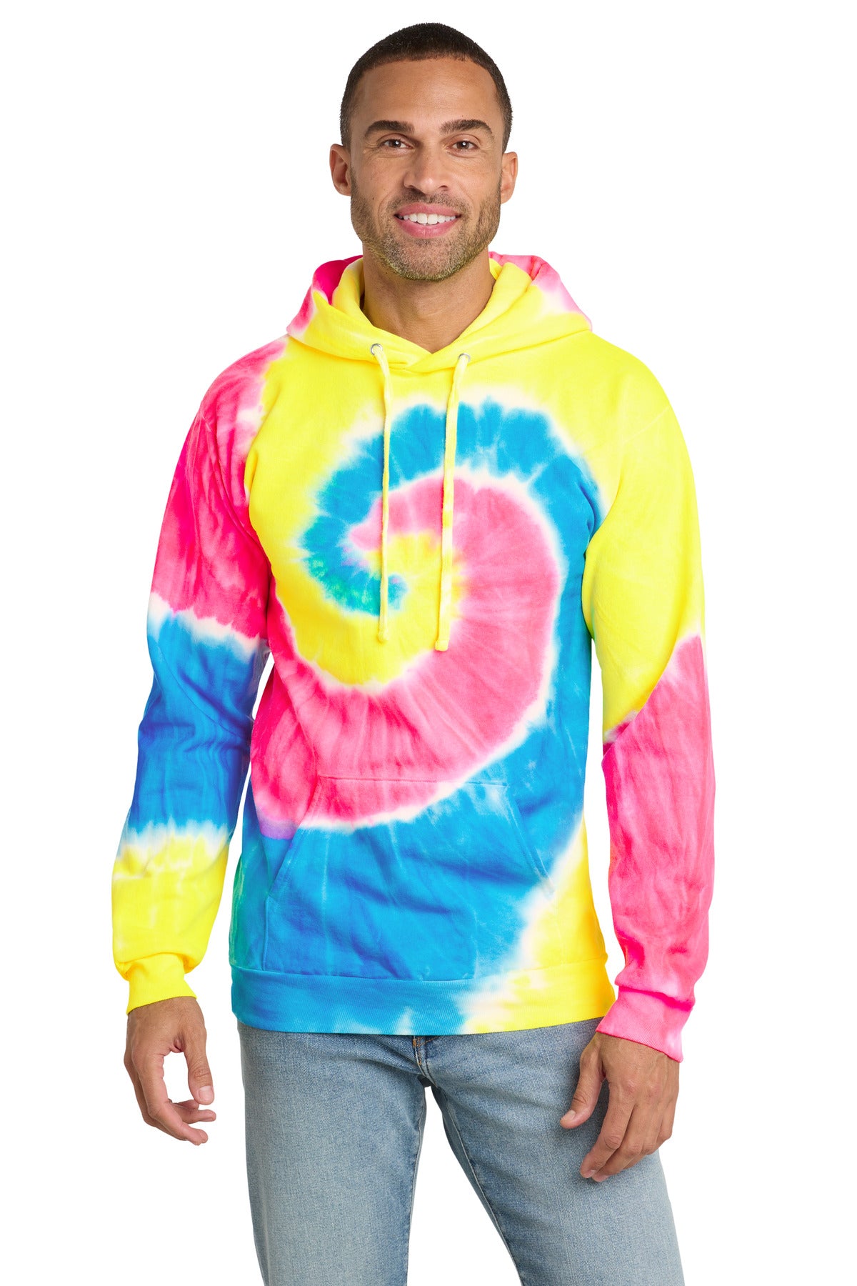 Port & Coâ„¢ Tie-Dye Pullover Hooded Sweatshirt. PC146