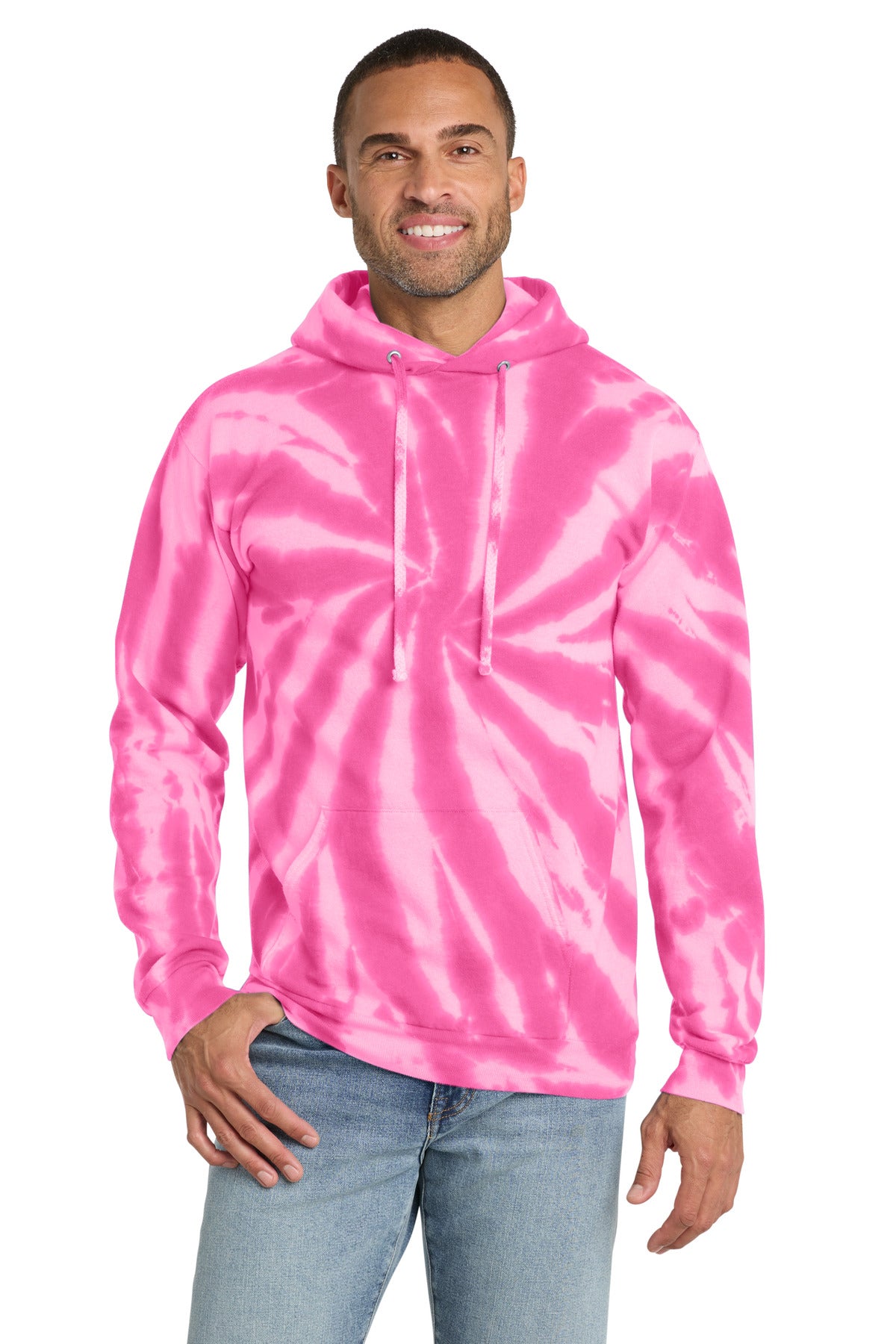Port & Coƒ?› Tie-Dye Pullover Hooded Sweatshirt. PC146