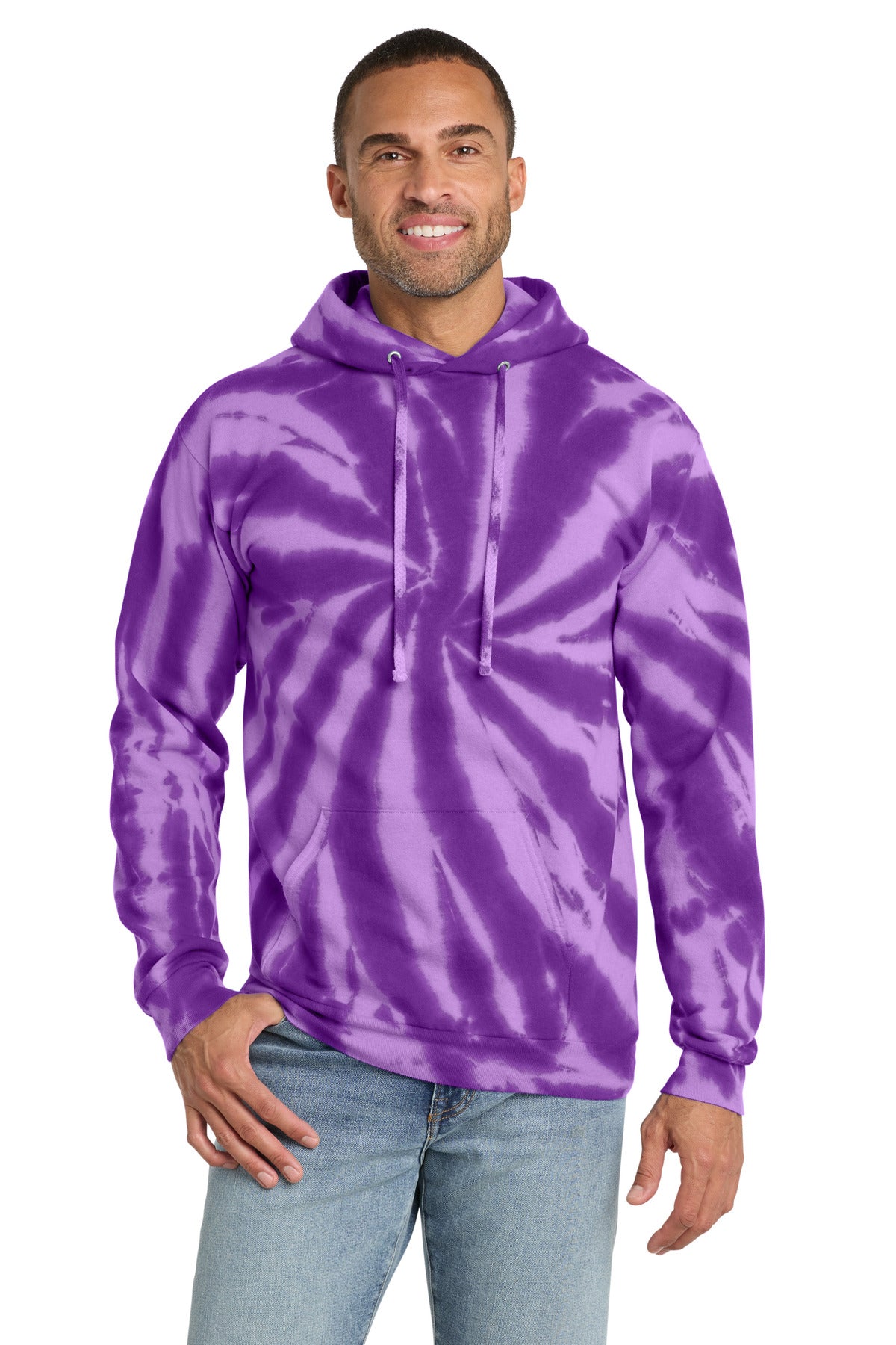 Port & Coƒ?› Tie-Dye Pullover Hooded Sweatshirt. PC146