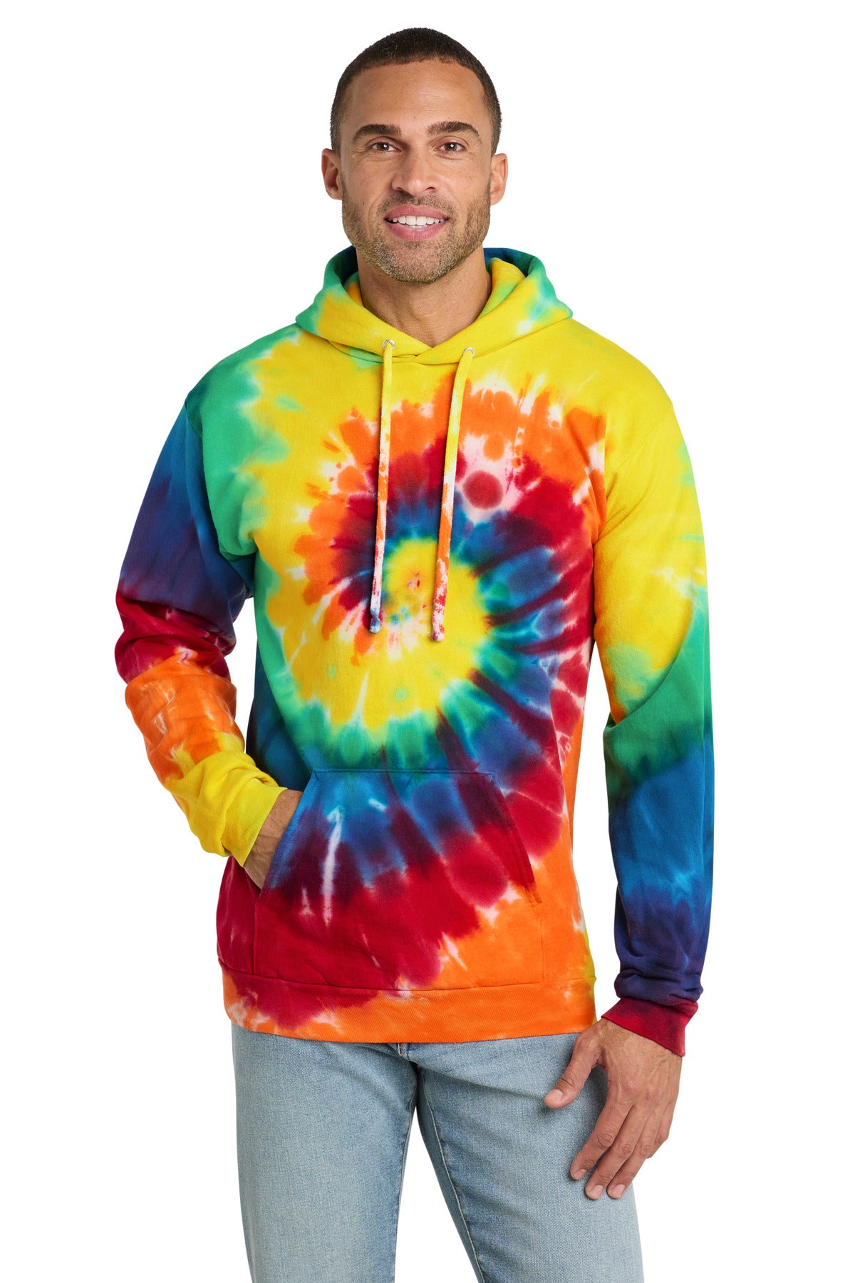 Port & Coâ„¢ Tie-Dye Pullover Hooded Sweatshirt. PC146