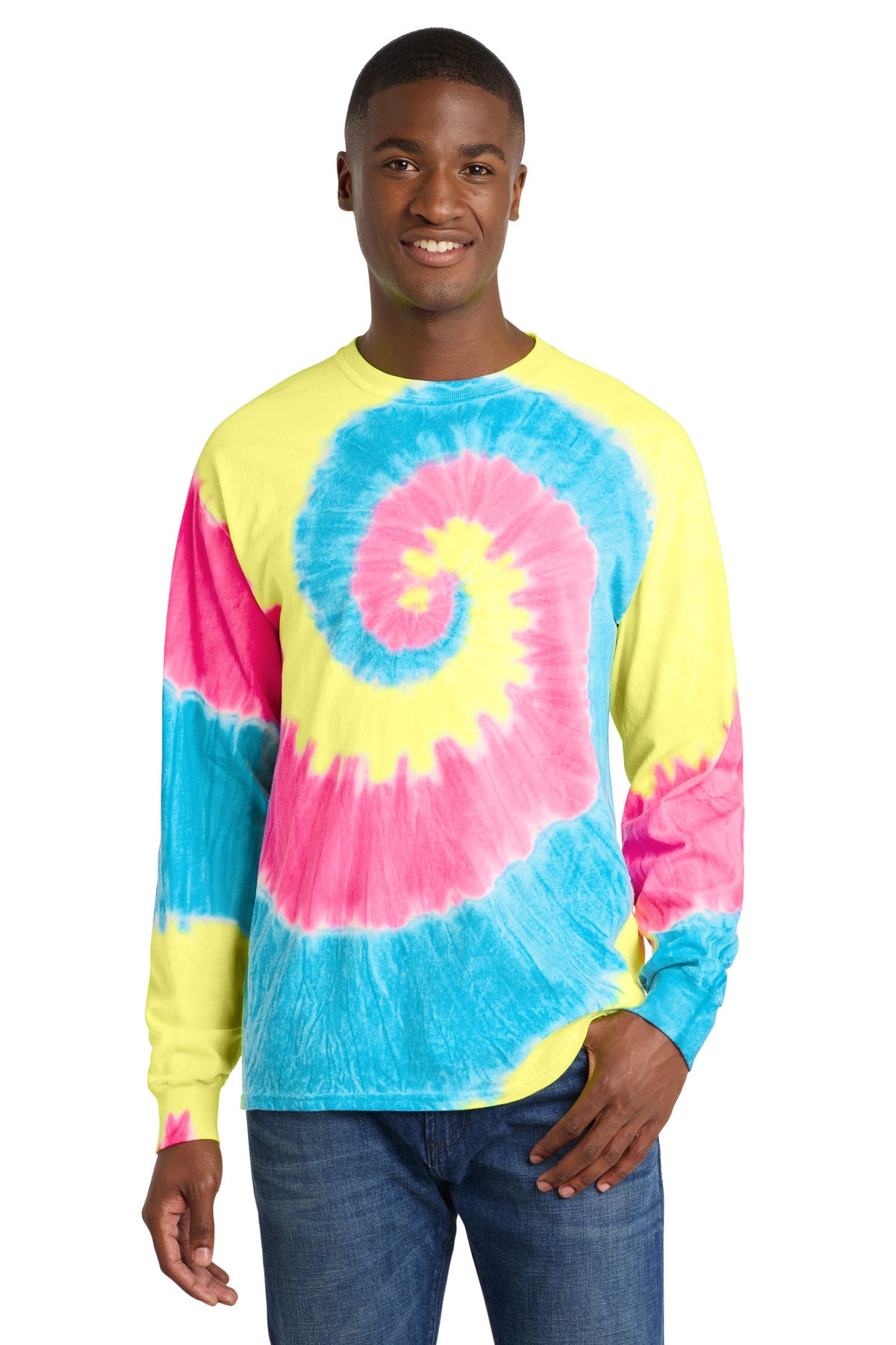 Port & Coâ„¢ Tie-Dye Long Sleeve Tee.  PC147LS